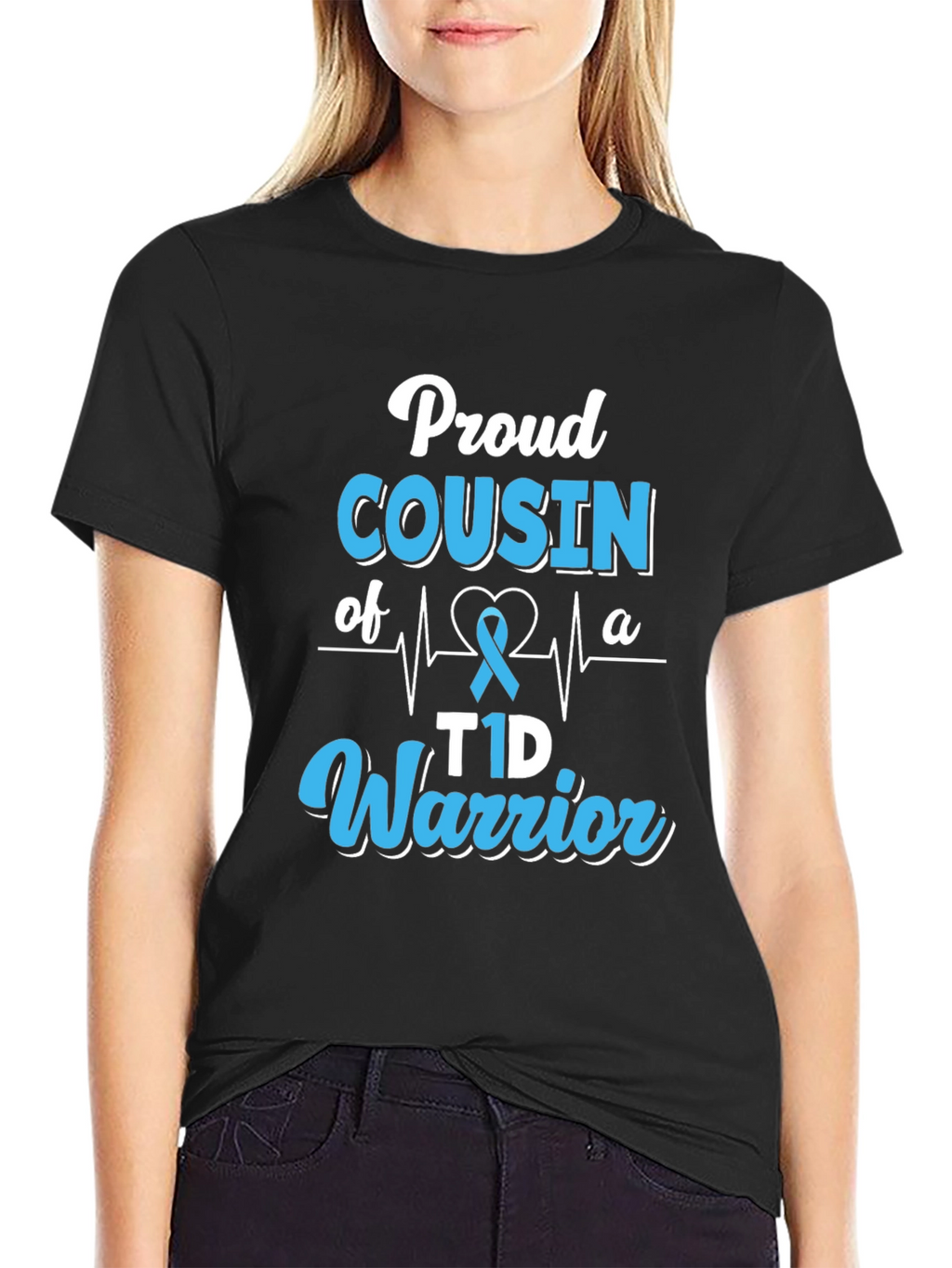 Proud Cousin of a T1D Warrior Graphic T-Shirt