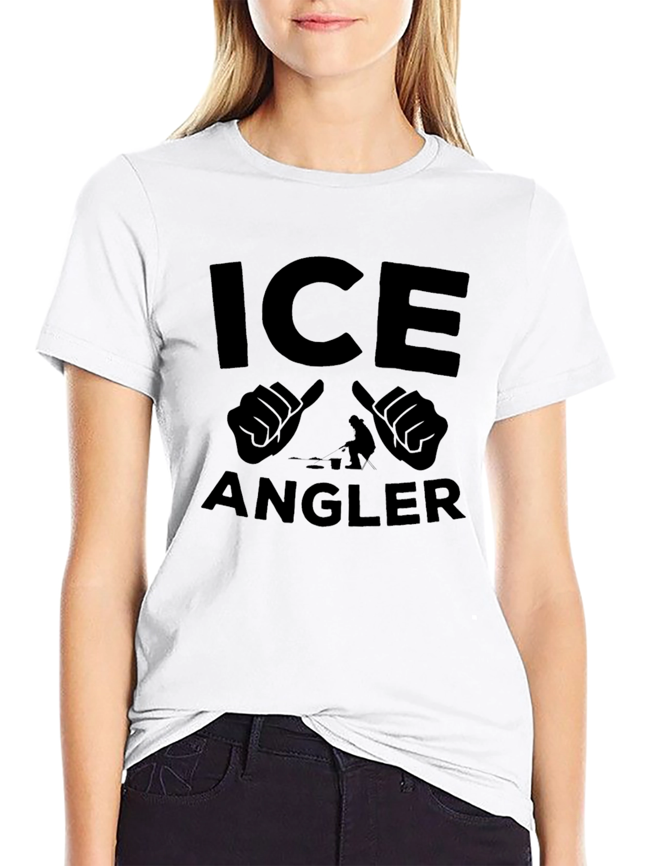 Ice Angler Black Graphic T-Shirt