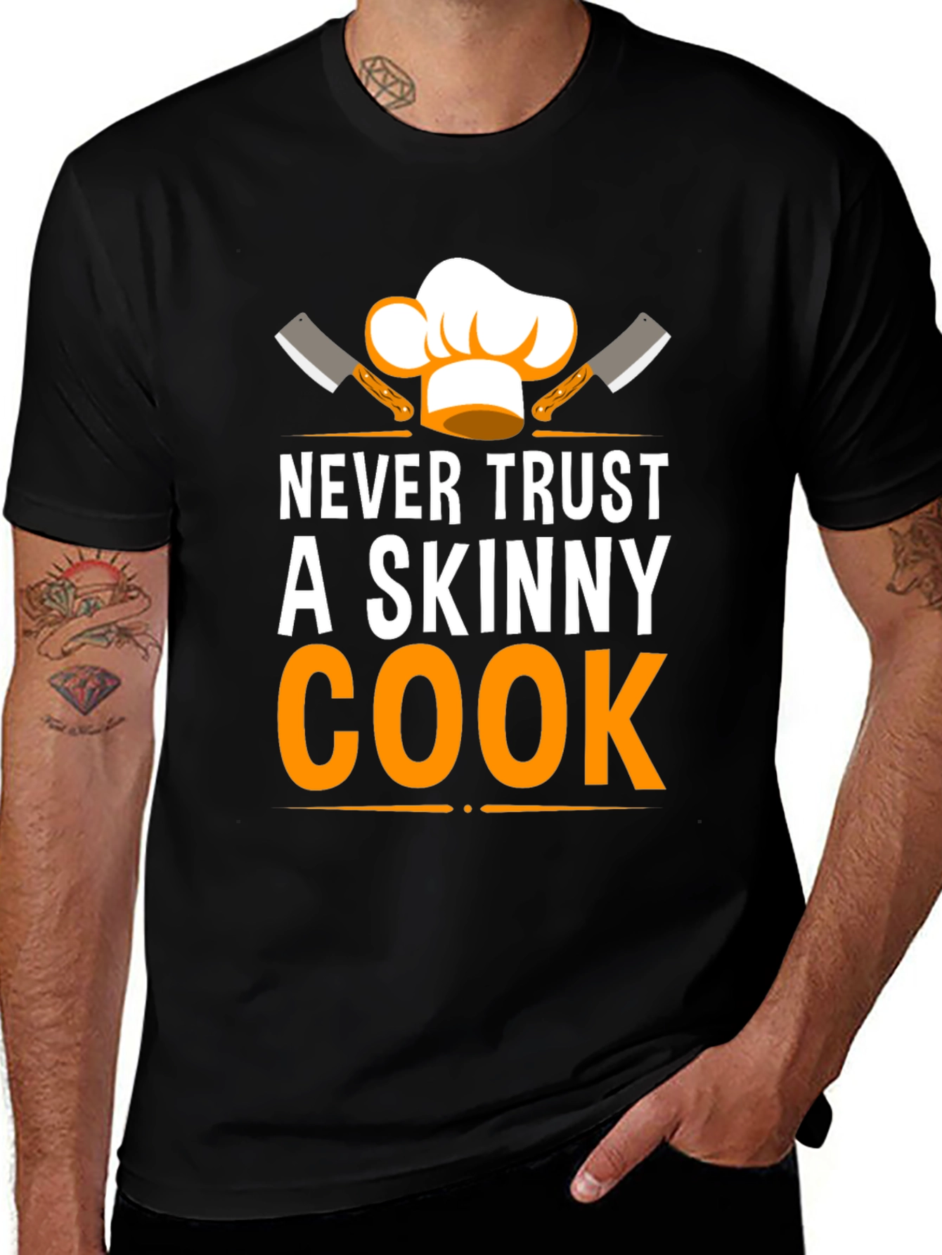 Never Trust a Skinny Cook Graphic T-Shirt