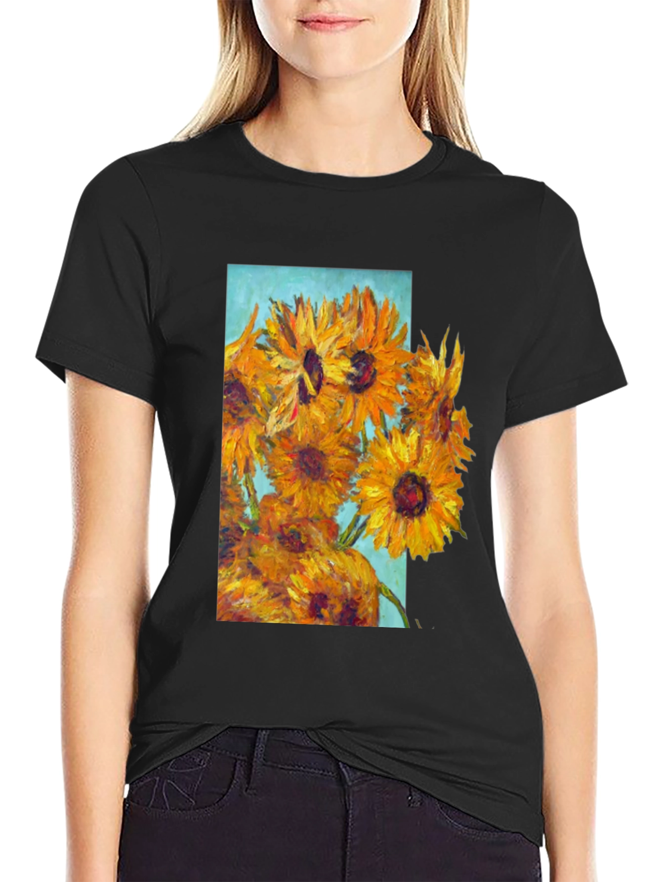 Sunflower Art Graphic T-Shirt