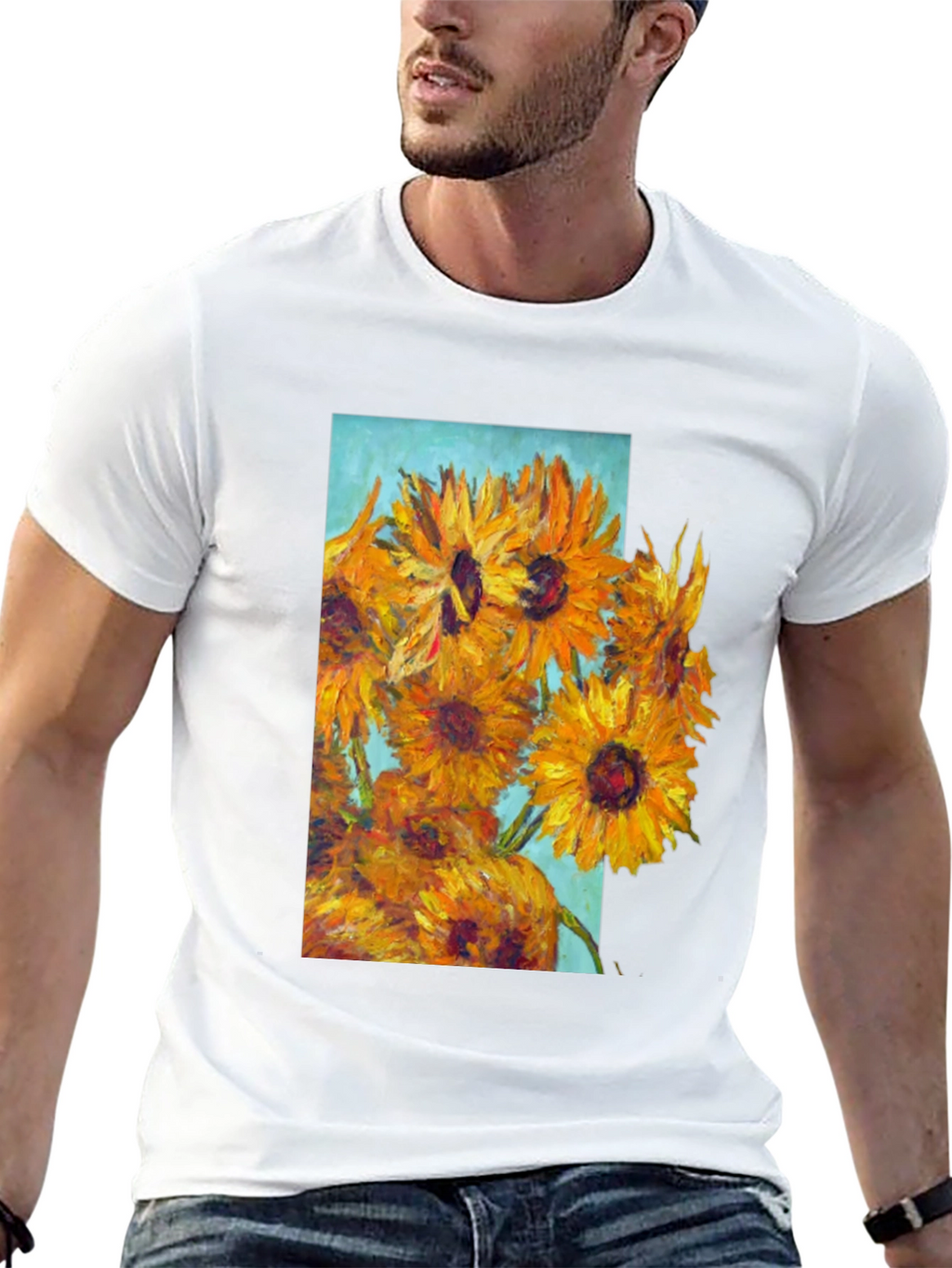 Sunflower Art Graphic T-Shirt