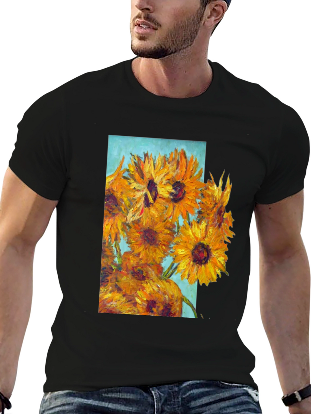 Sunflower Art Graphic T-Shirt