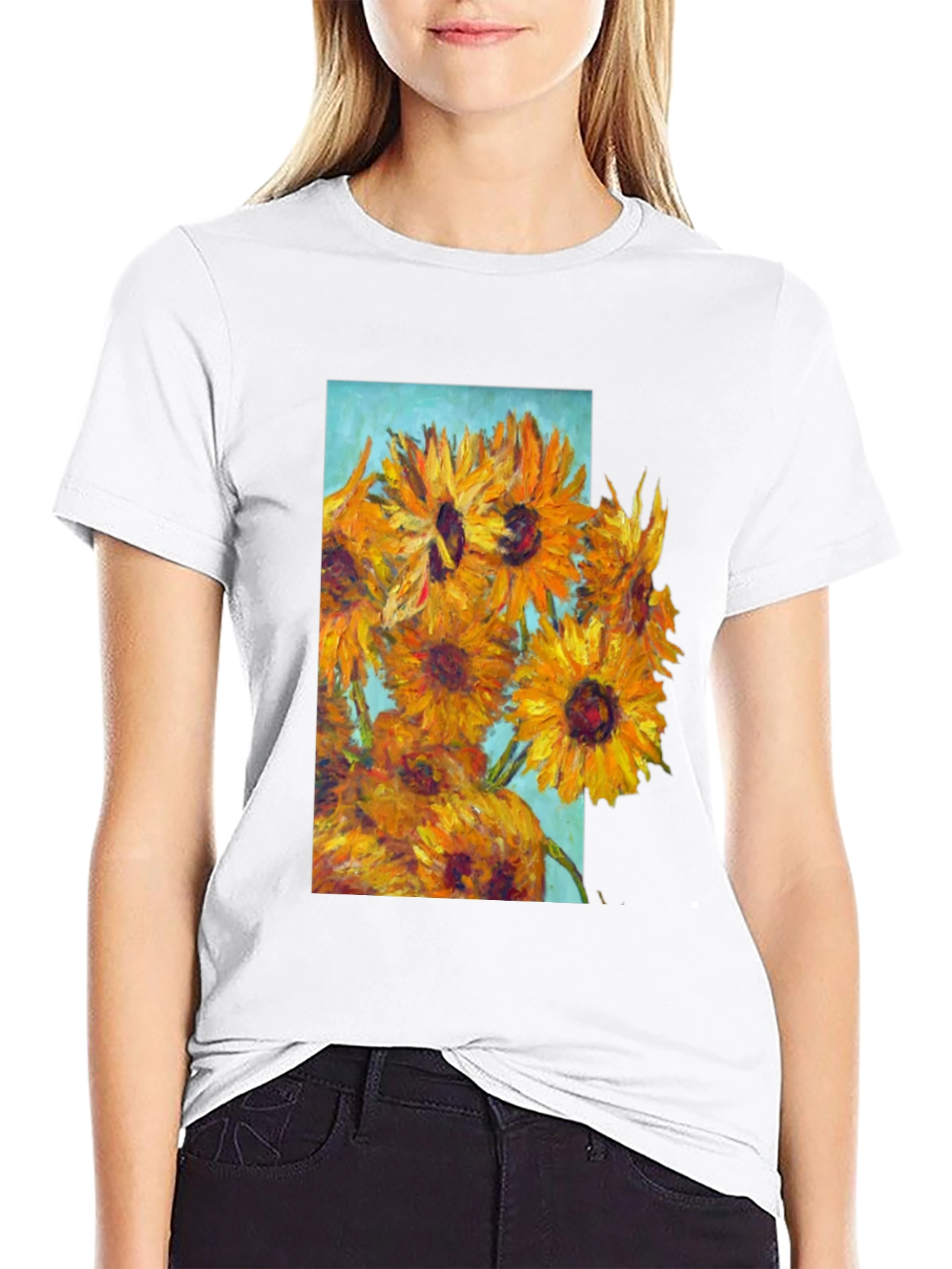 Sunflower Art Graphic T-Shirt