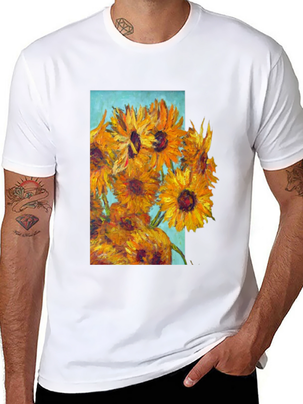 Sunflower Art Graphic T-Shirt