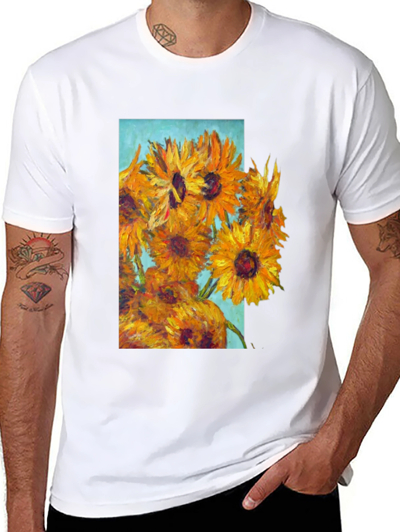 Sunflower Art Graphic T-Shirt