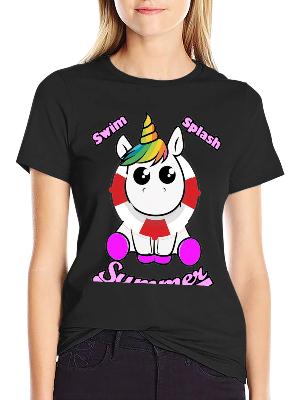 Swim Splash Summer Unicorn T-Shirt