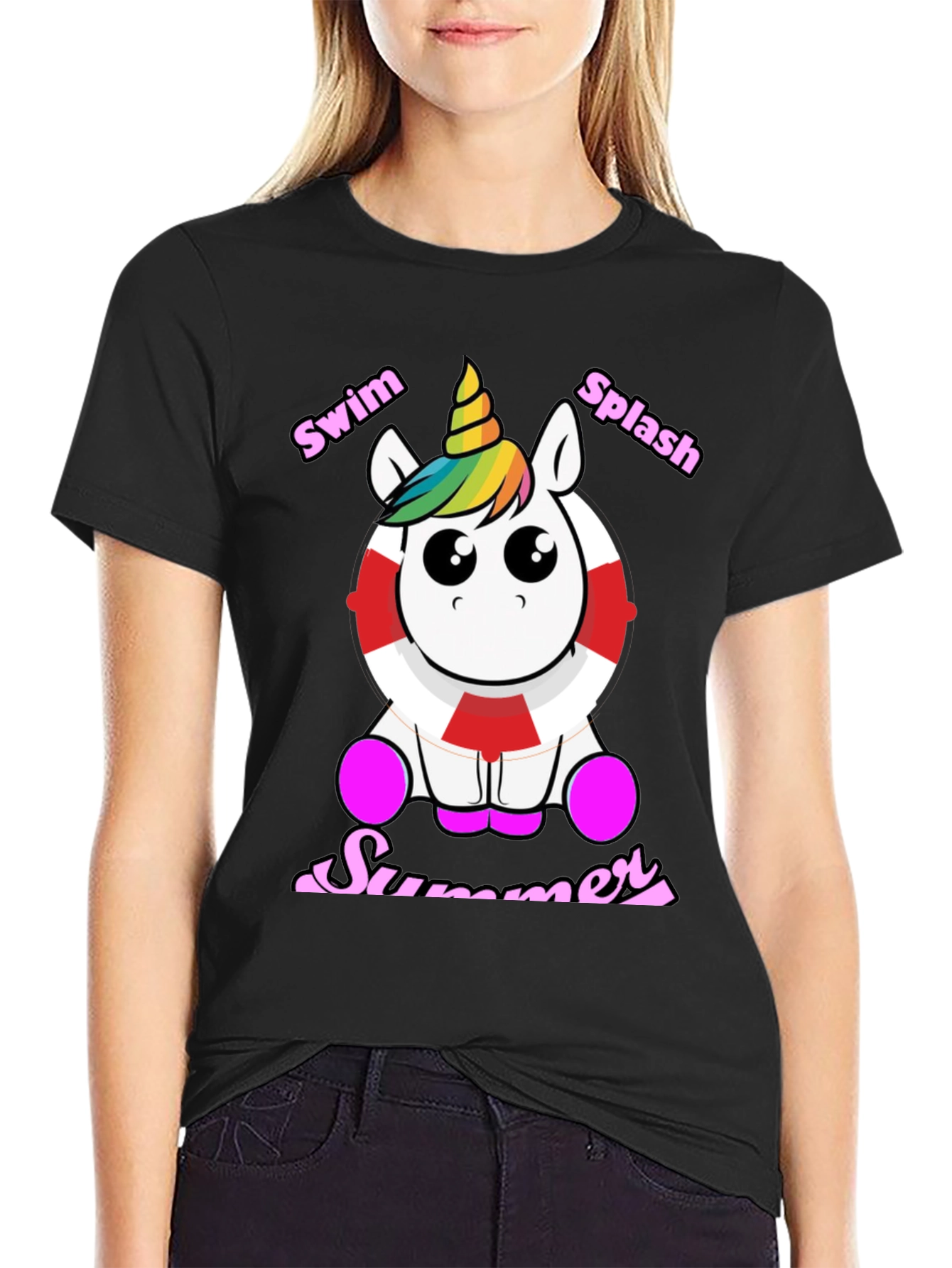 Swim Splash Summer Unicorn T-Shirt