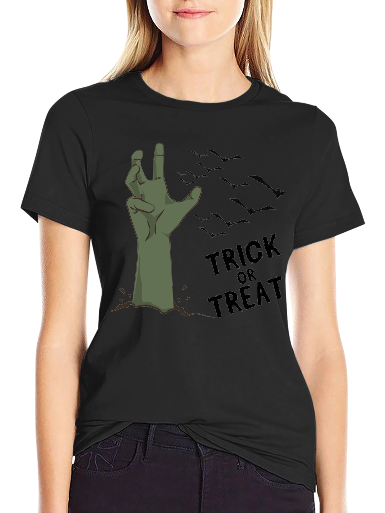 Halloween Zombie Hand Trick Or Treat T-Shirt