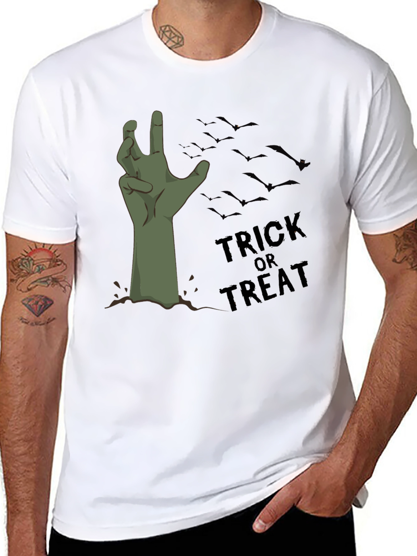 Halloween Zombie Hand Trick Or Treat T-Shirt