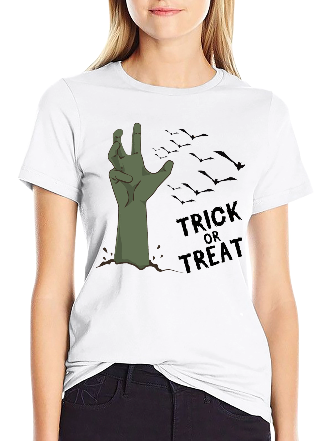 Halloween Zombie Hand Trick Or Treat T-Shirt