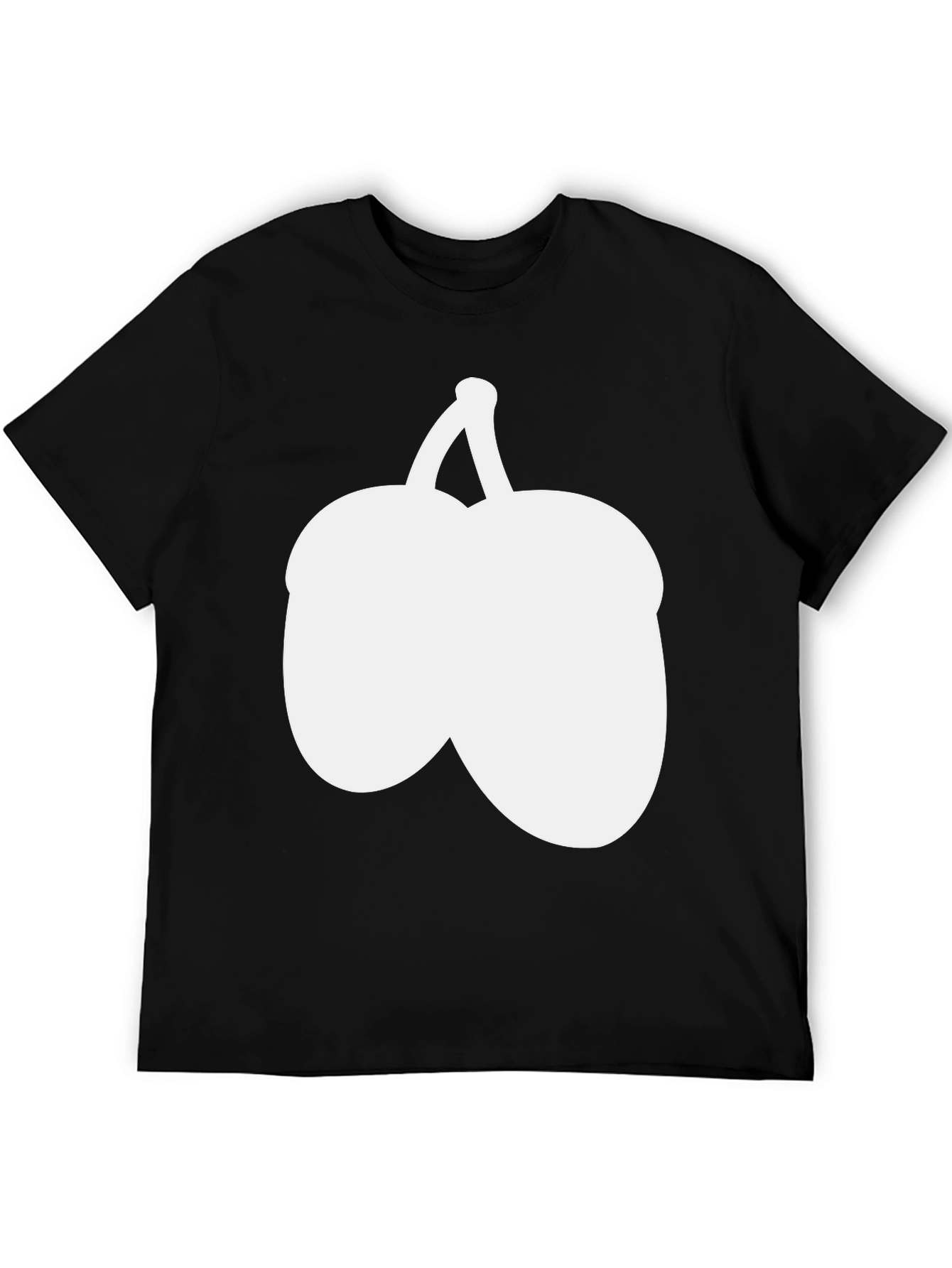 Novelty Fruit Graphic Tee - Black Cotton Blend