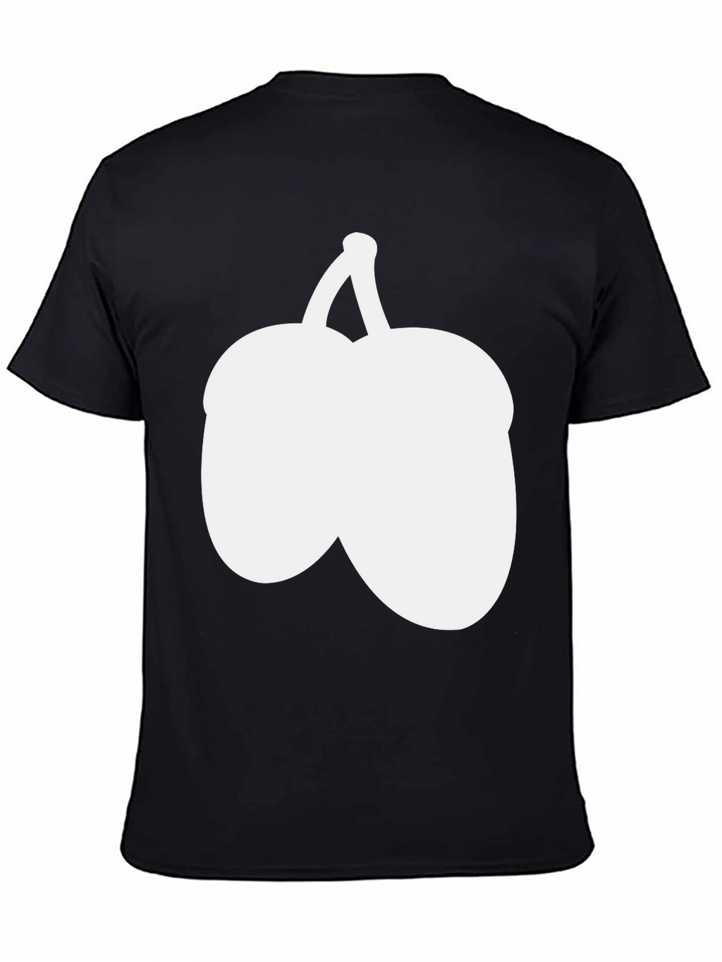 Novelty Fruit Graphic Tee - Black Cotton Blend