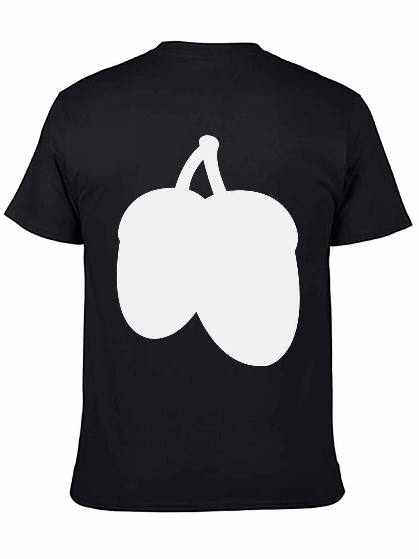 Novelty Fruit Graphic Tee - Black Cotton Blend
