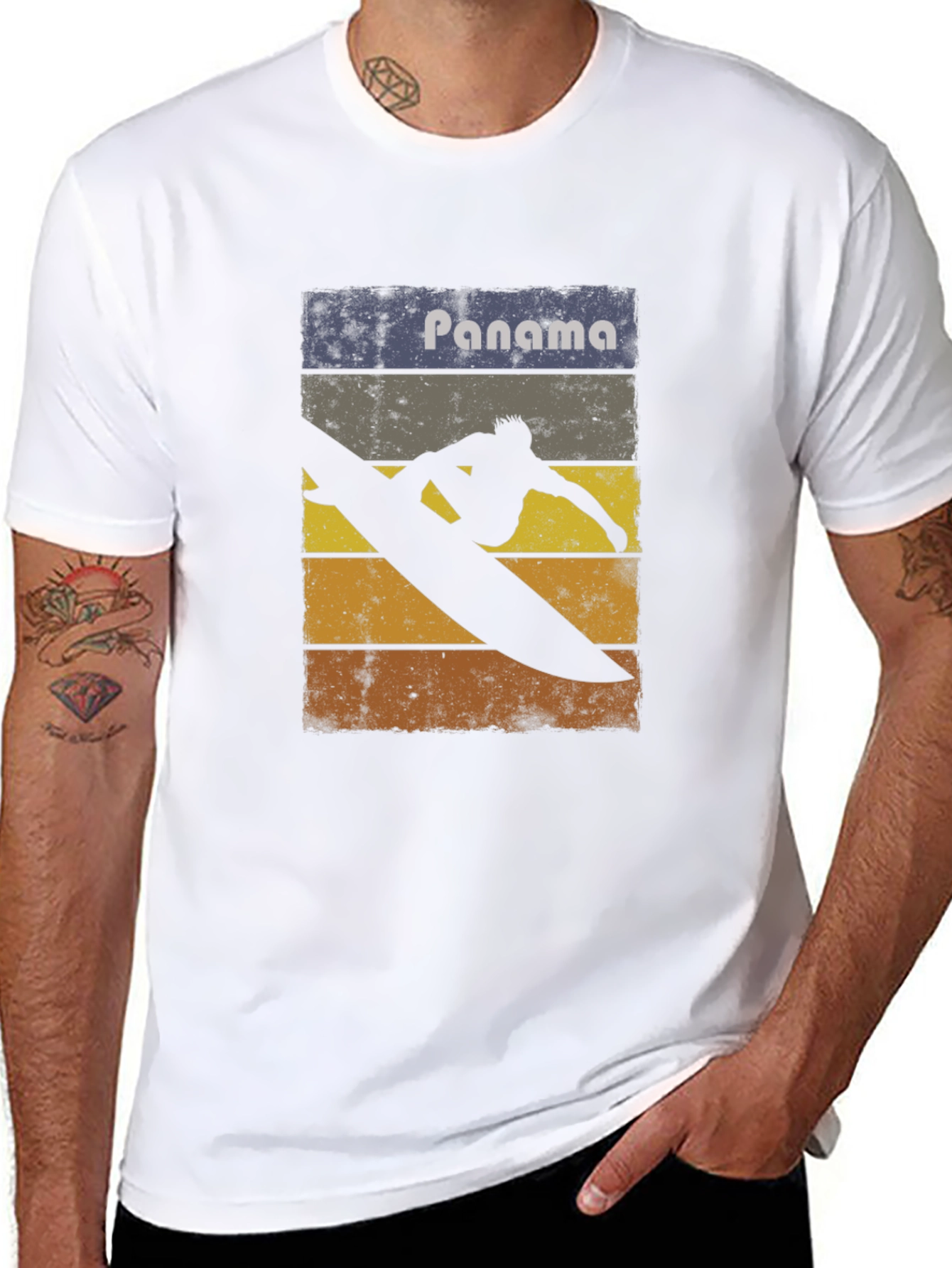Panama Surfing Retro Tee