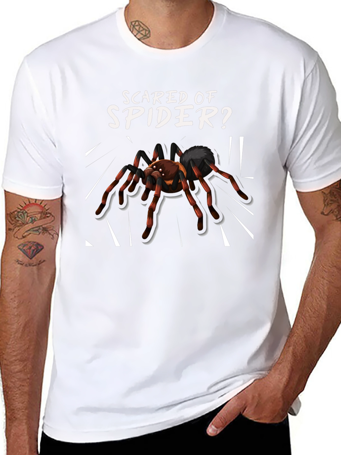 Scared of Spider? Novelty Graphic Tee