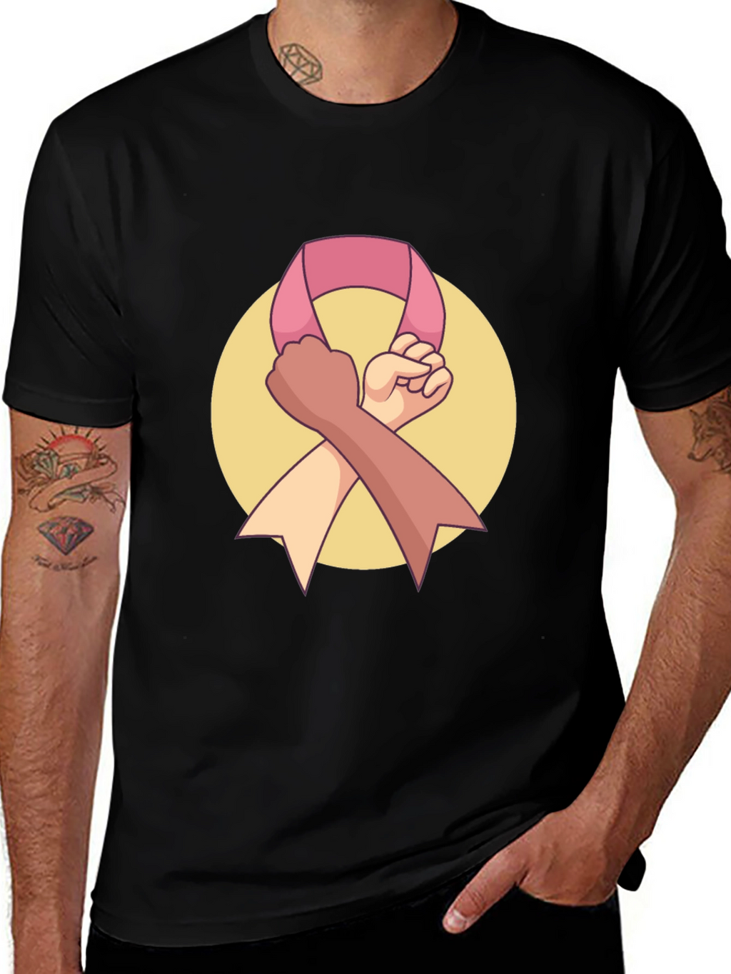 Unity Ribbon Graphic Tee - Black