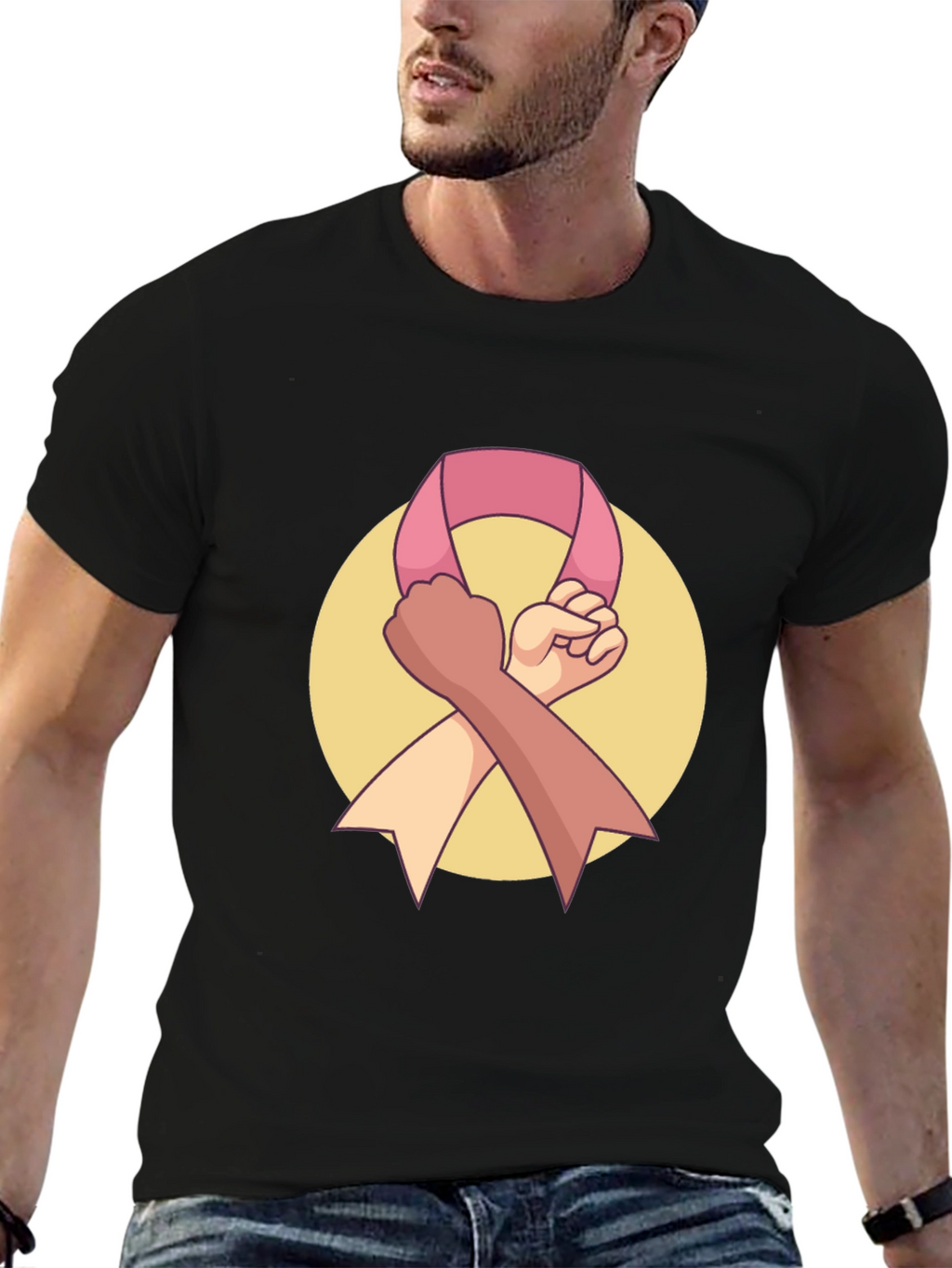 Unity Ribbon Graphic Tee - Black
