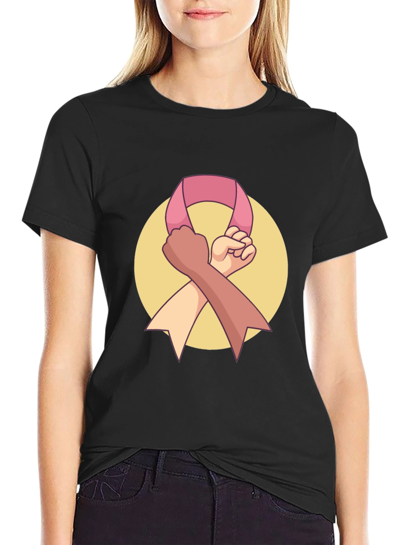 Unity Ribbon Graphic Tee - Black
