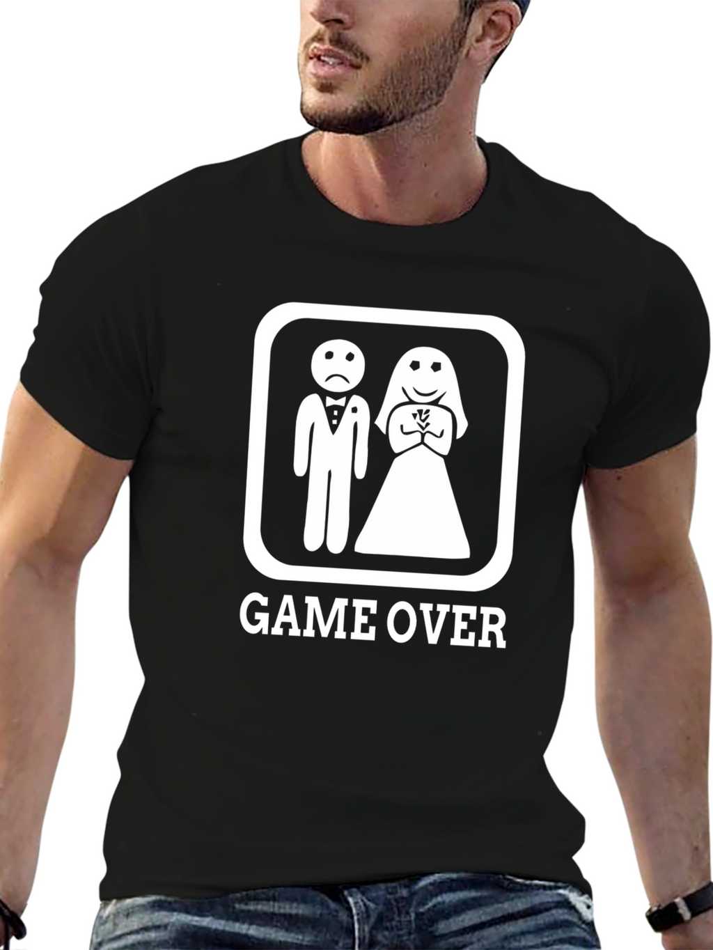 Game Over Marriage Humor Graphic Tee