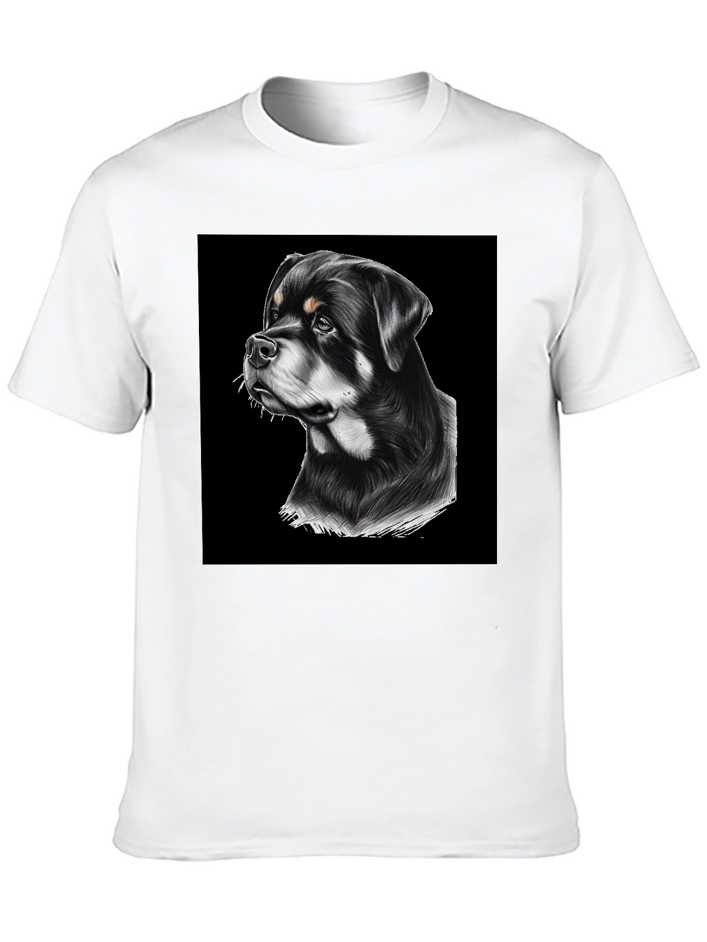Rottweiler Graphic T-Shirt - Black Cotton Tee