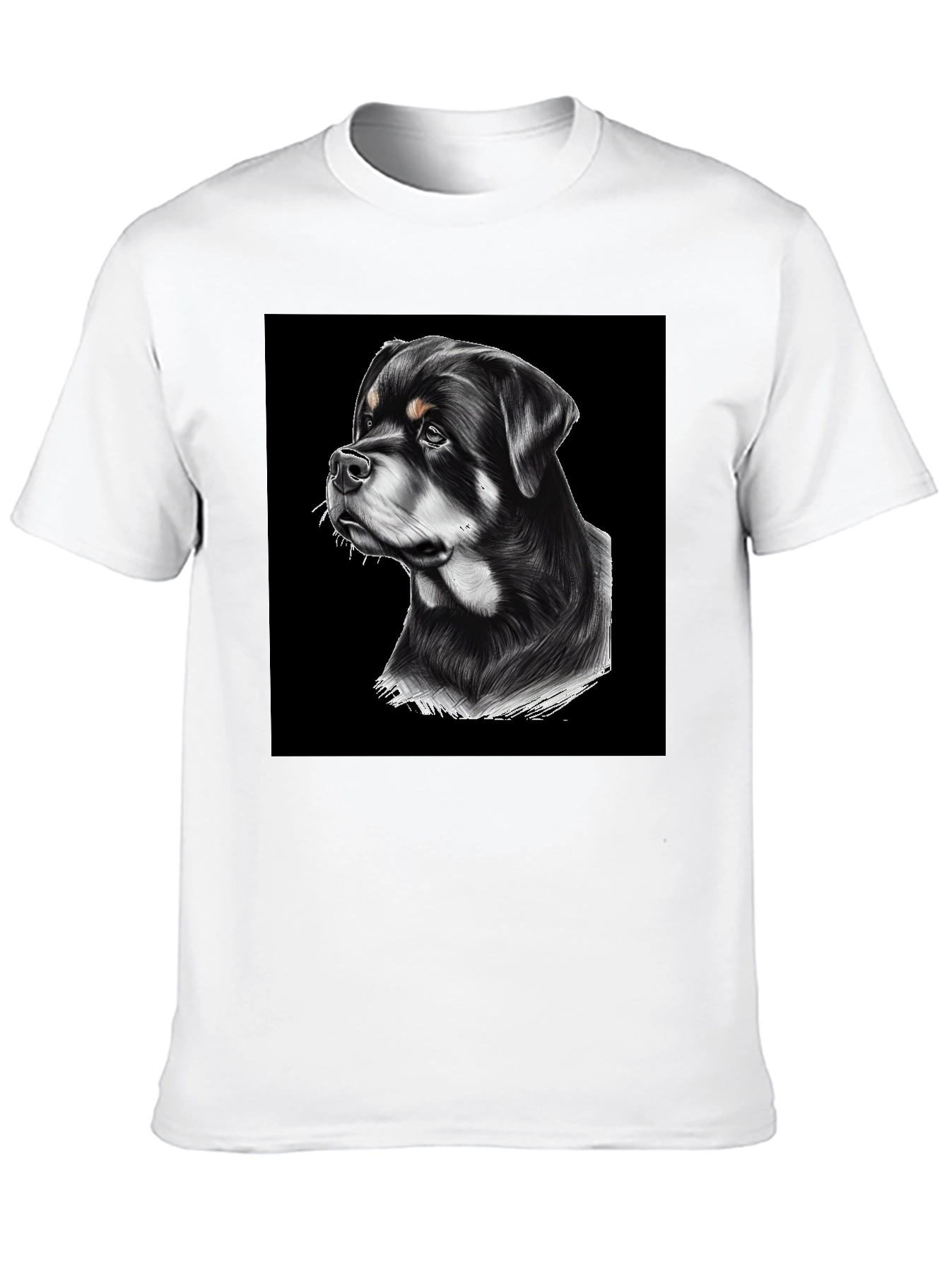 Rottweiler Graphic T-Shirt - Black Cotton Tee