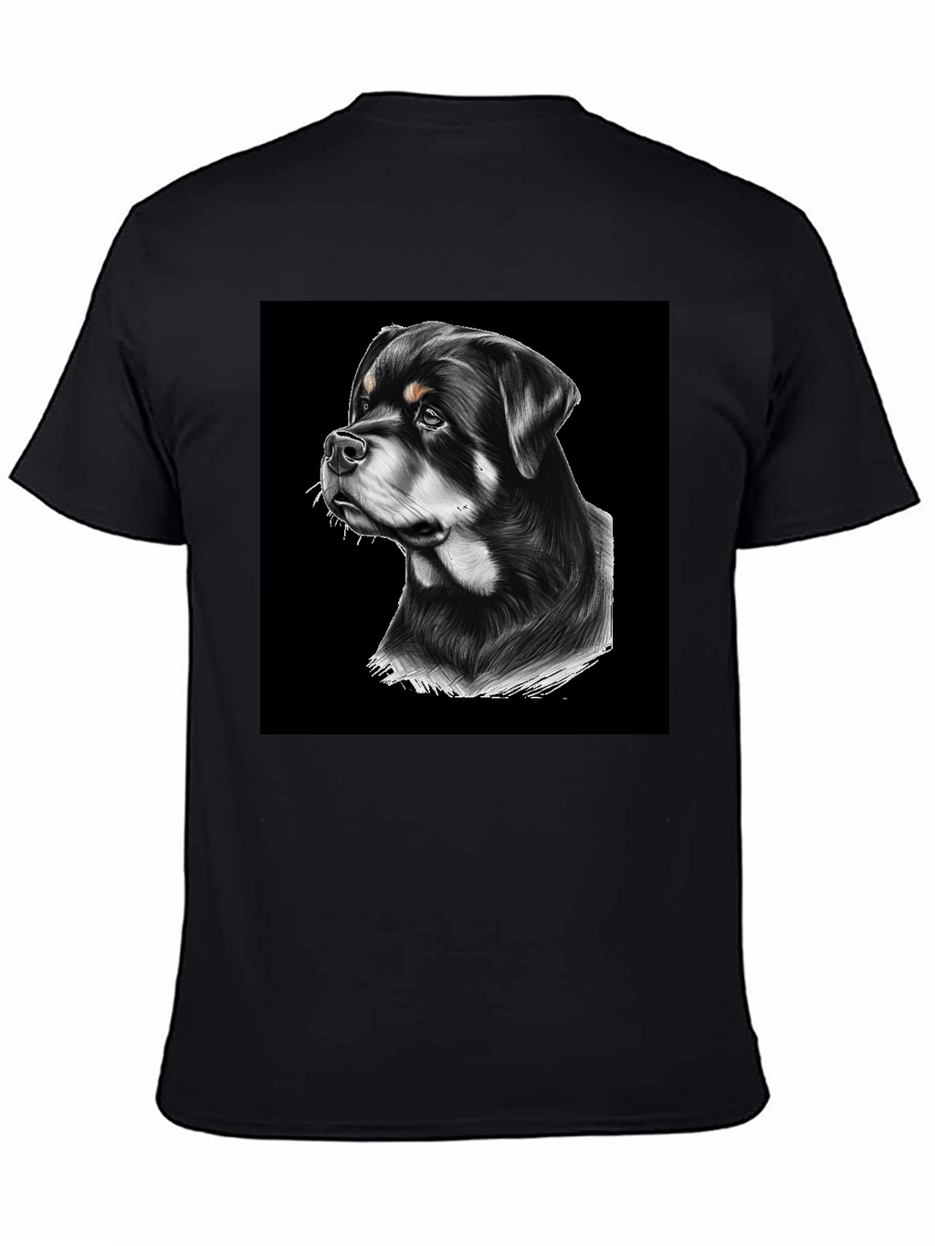 Rottweiler Graphic T-Shirt - Black Cotton Tee