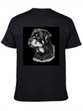 Rottweiler Graphic T-Shirt - Black Cotton Tee