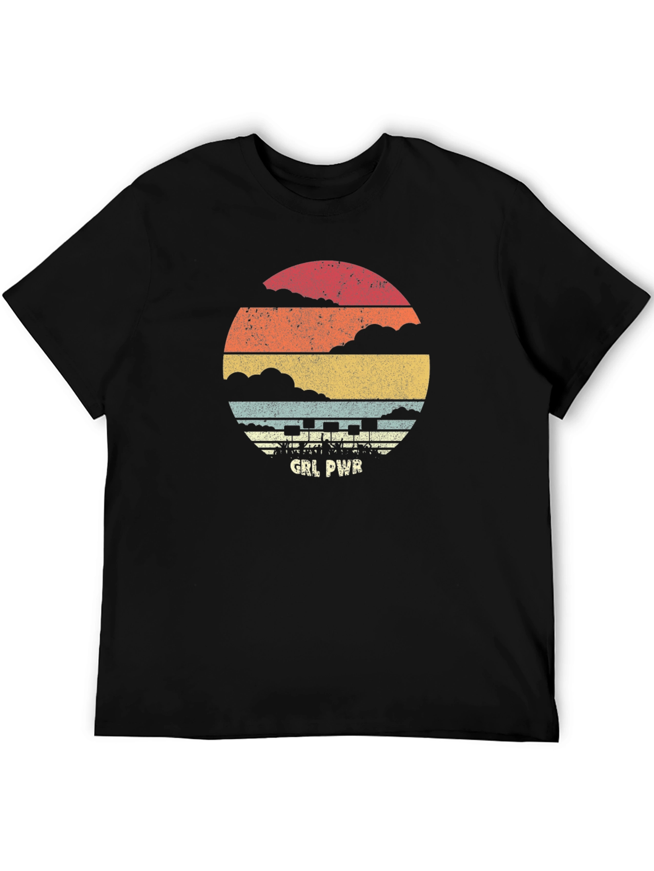Retro GRL PWR Graphic Tee - Vintage Inspired Feminist T-Shirt