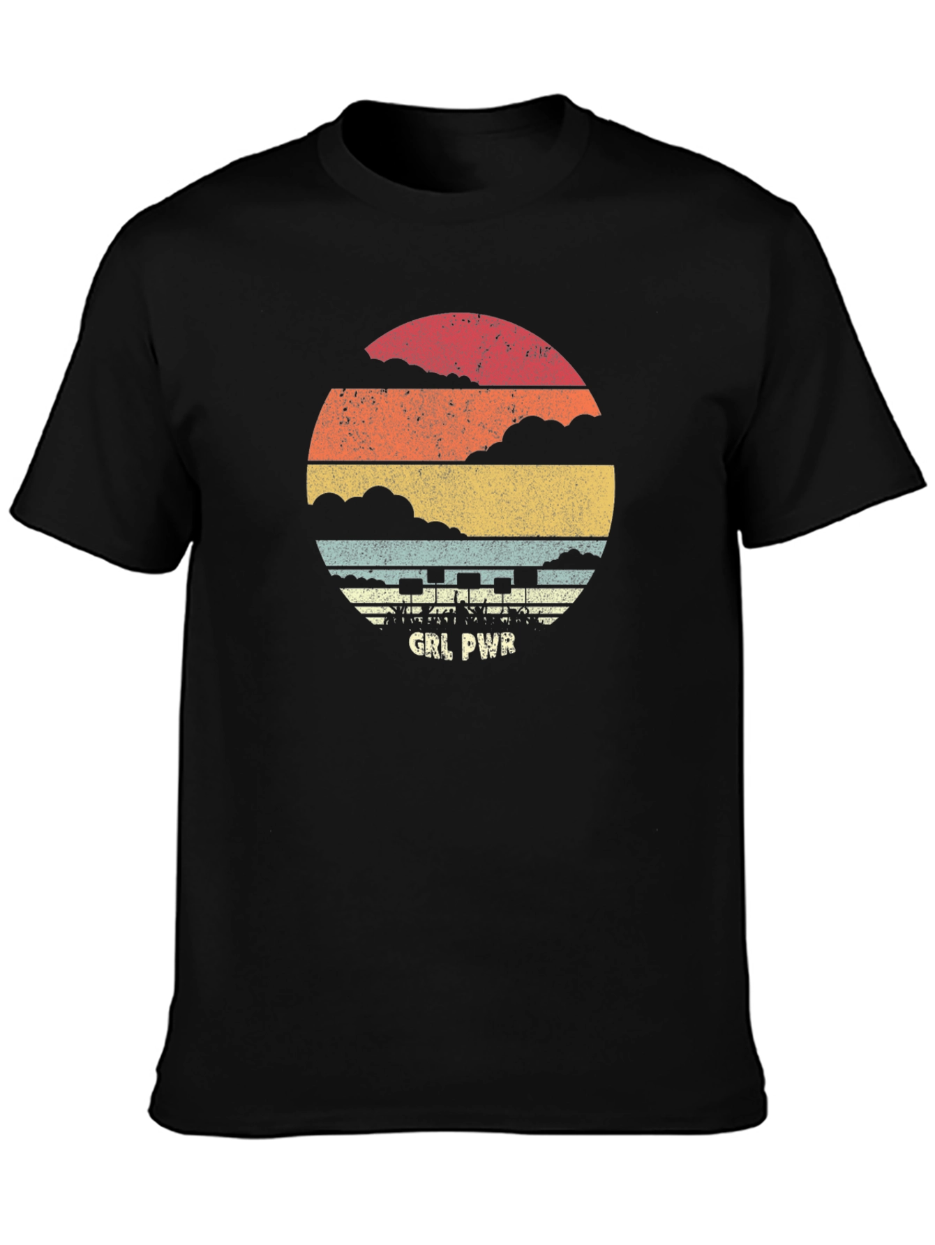 Retro GRL PWR Graphic Tee - Vintage Inspired Feminist T-Shirt