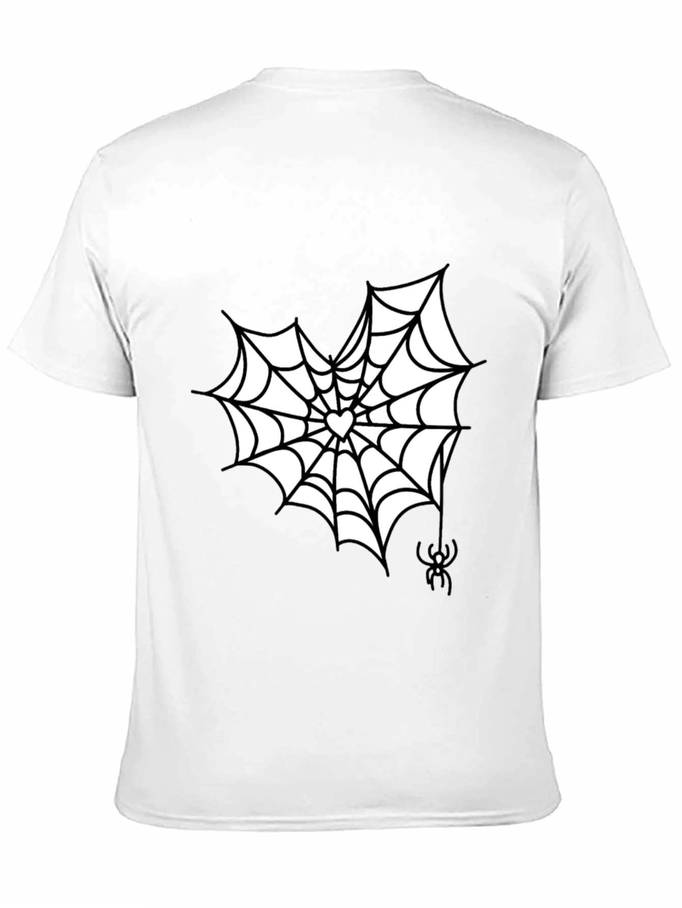 Spiderweb Heart Graphic Tee - Halloween Style
