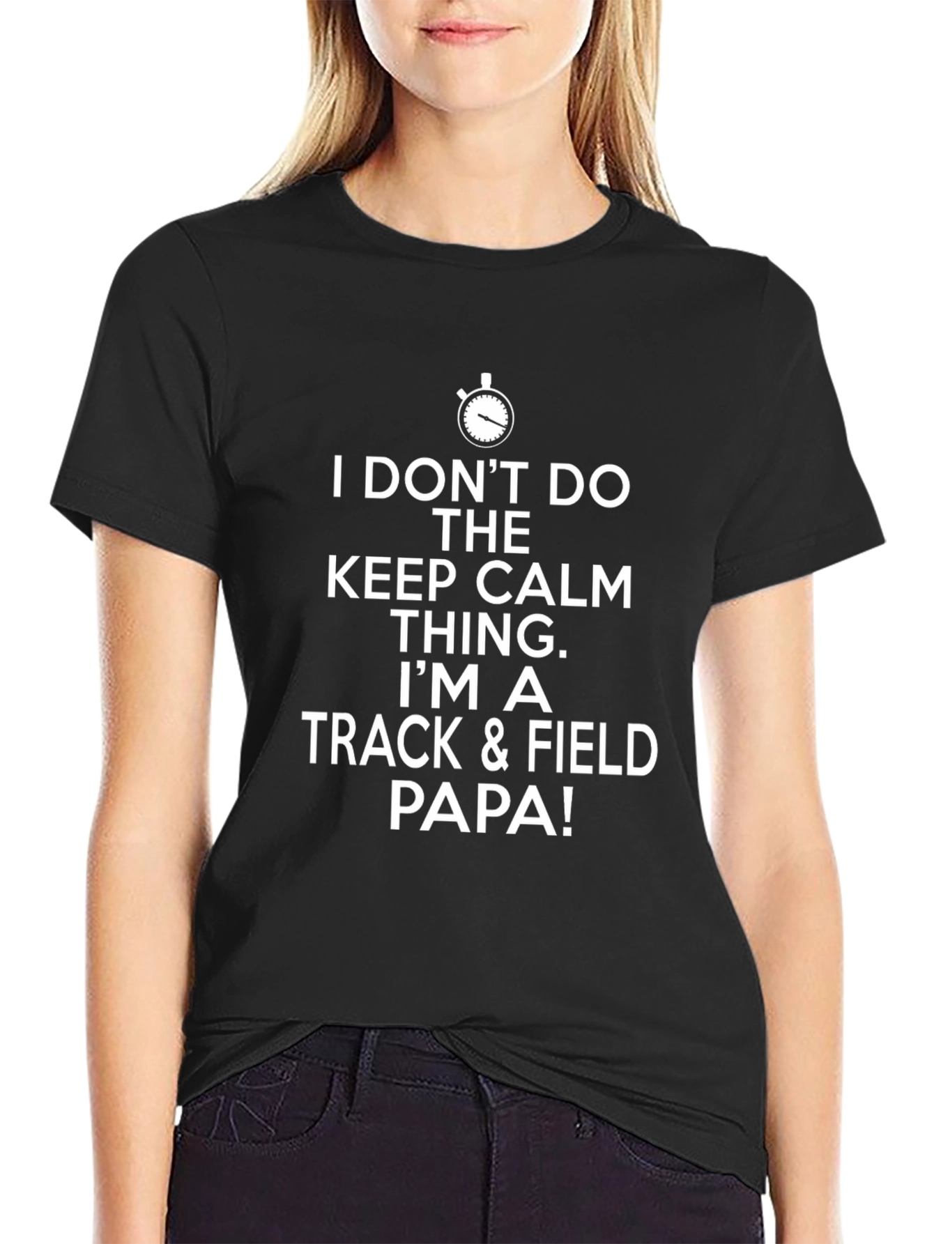 Track & Field Papa T-Shirt - Keep Calm Alternative