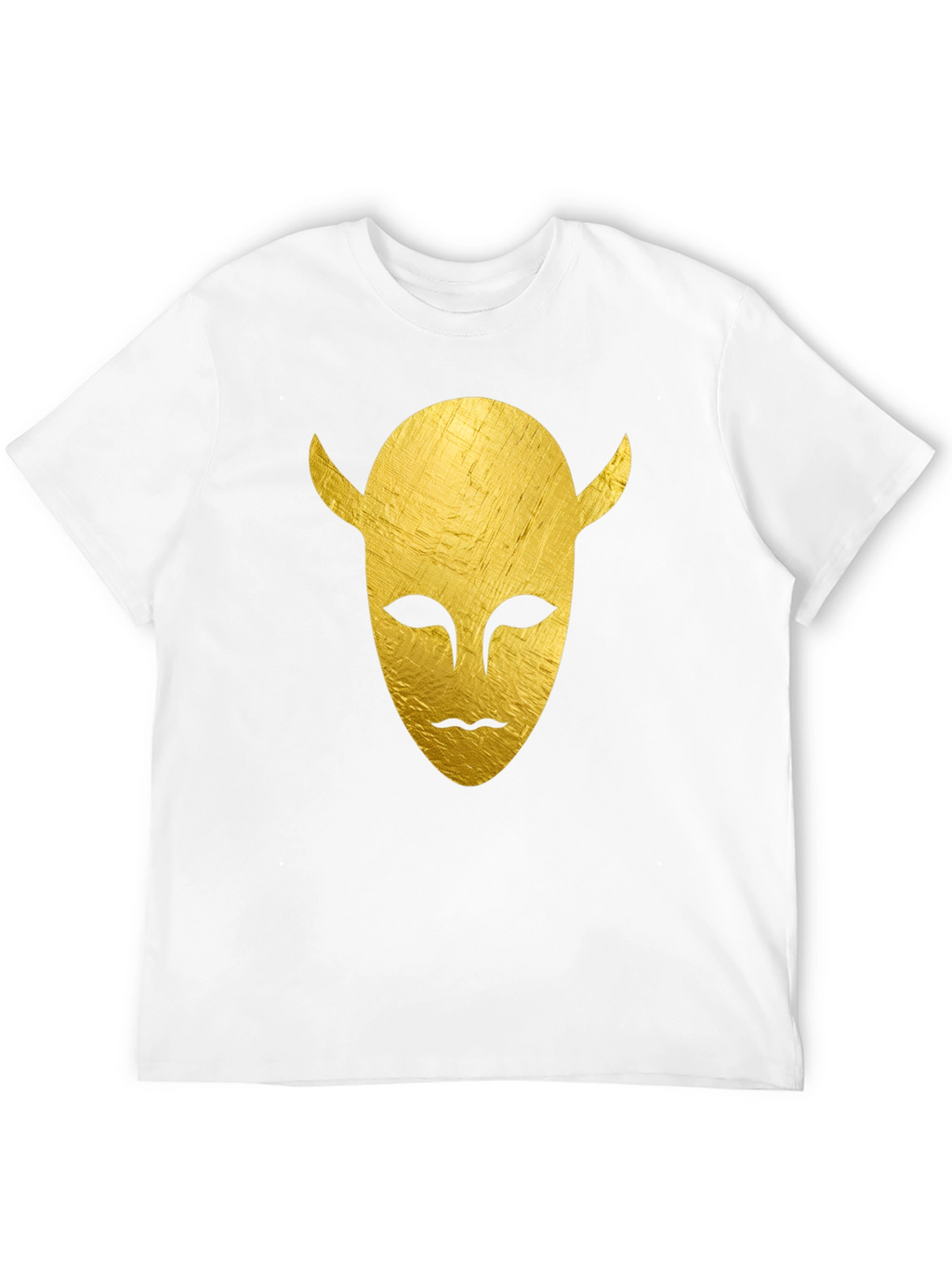 Golden Horned Mask Graphic Tee - Black T-Shirt