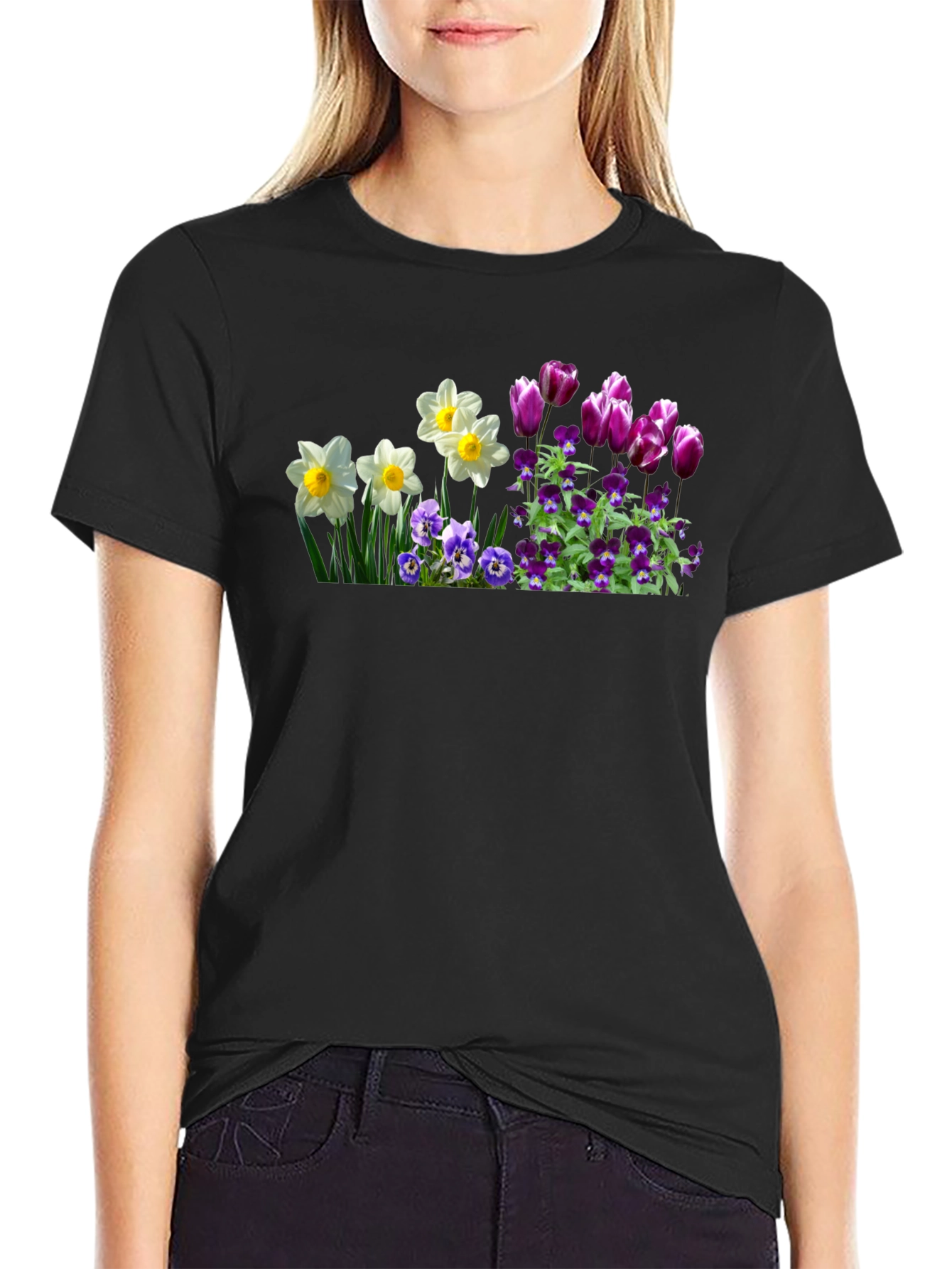 Floral T-Shirt - Spring Bloom Design