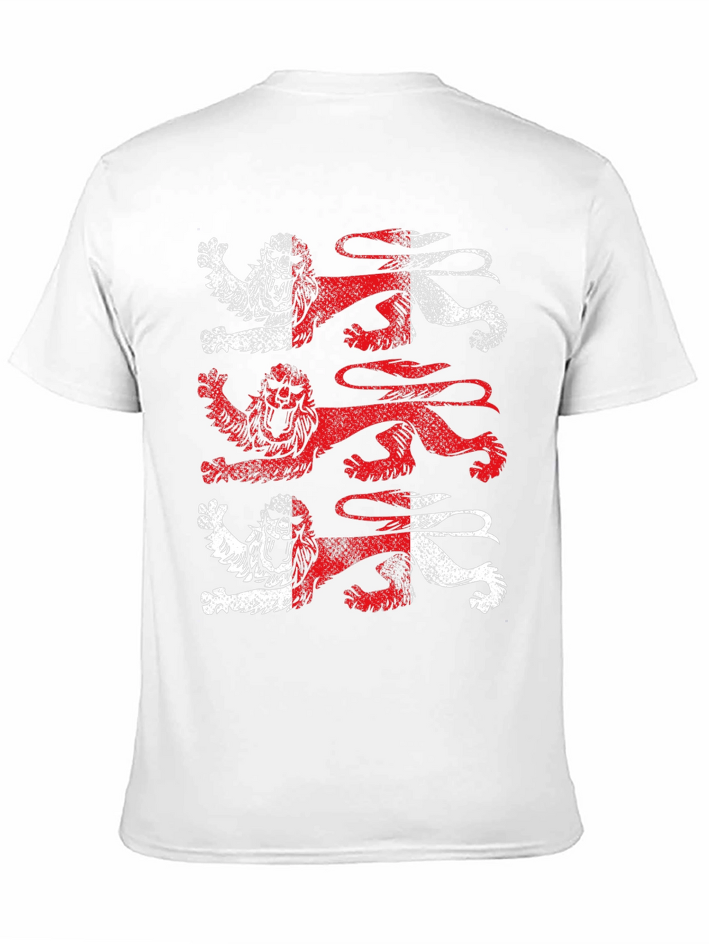 Heraldic Lions Graphic Tee - Black Cotton T-Shirt
