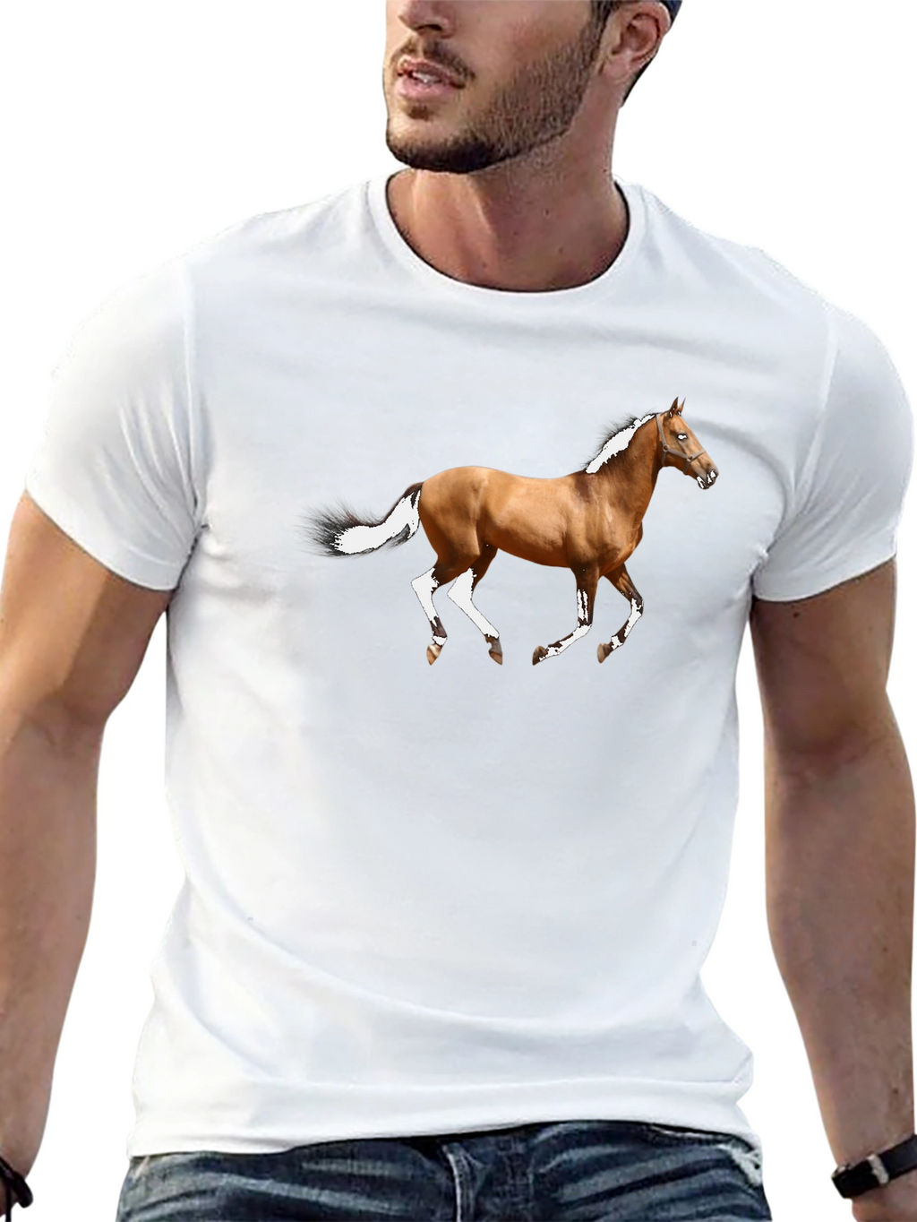 Horse Graphic Tee - Black Unisex T-Shirt