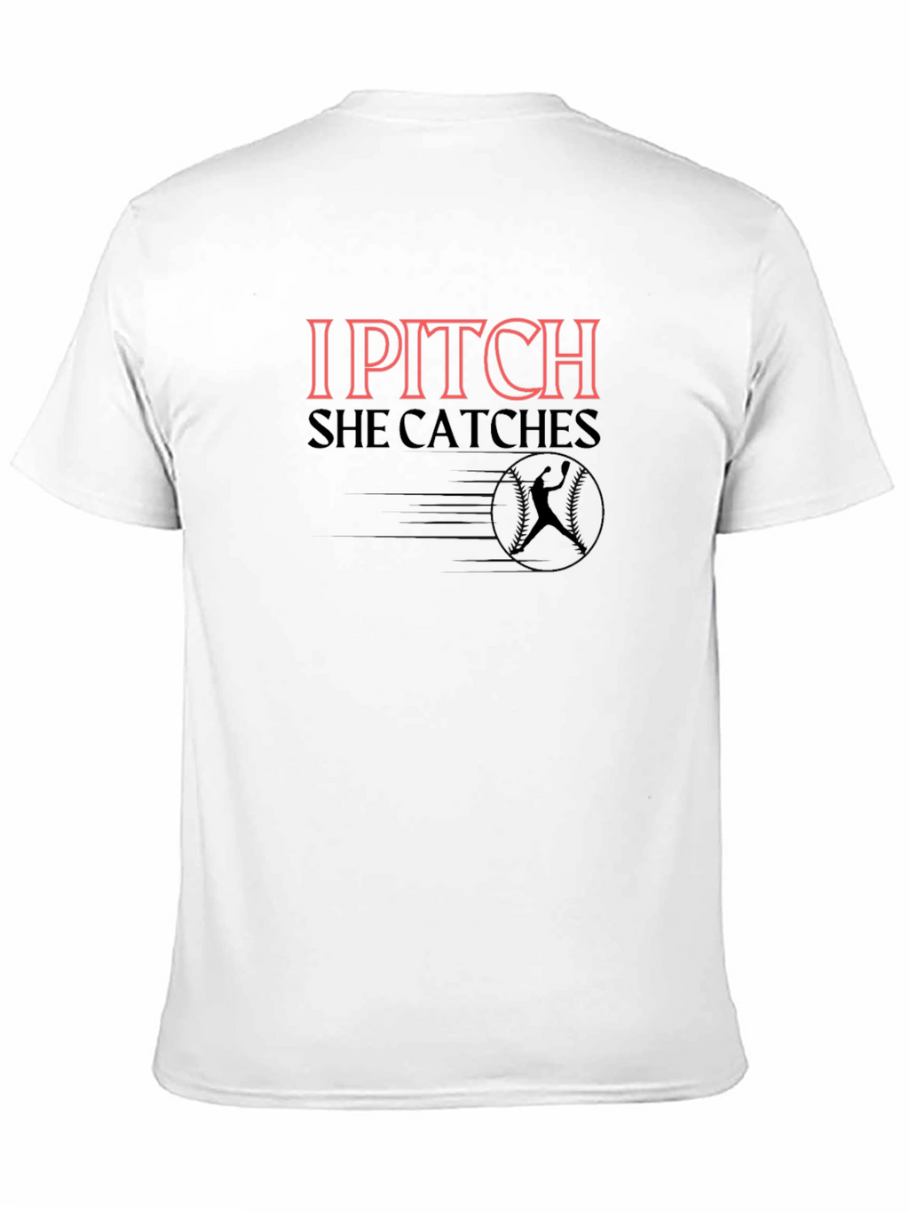 I Pitch She Catches Baseball Graphic Tee
