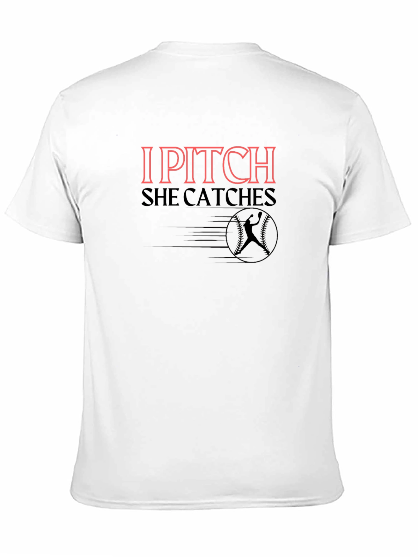 I Pitch She Catches Baseball Graphic Tee