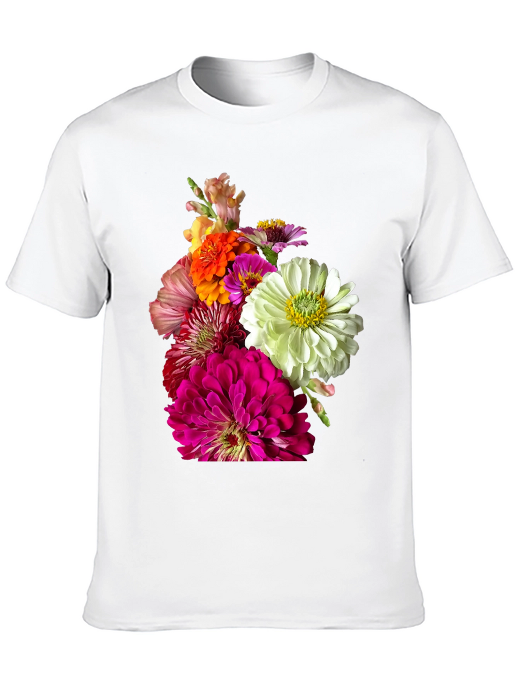 Floral Bouquet Graphic Tee - Unique Botanical Design