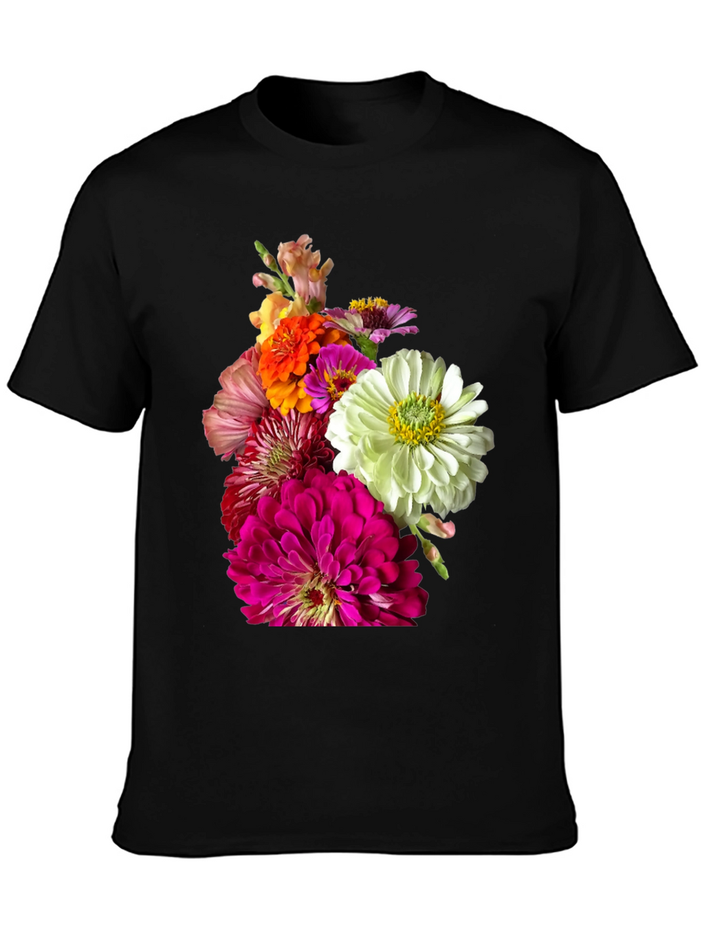 Floral Bouquet Graphic Tee - Unique Botanical Design