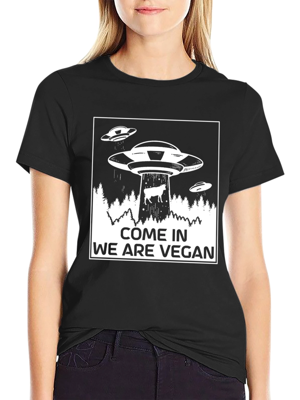 Vegan UFO T-Shirt - Abduction Tee