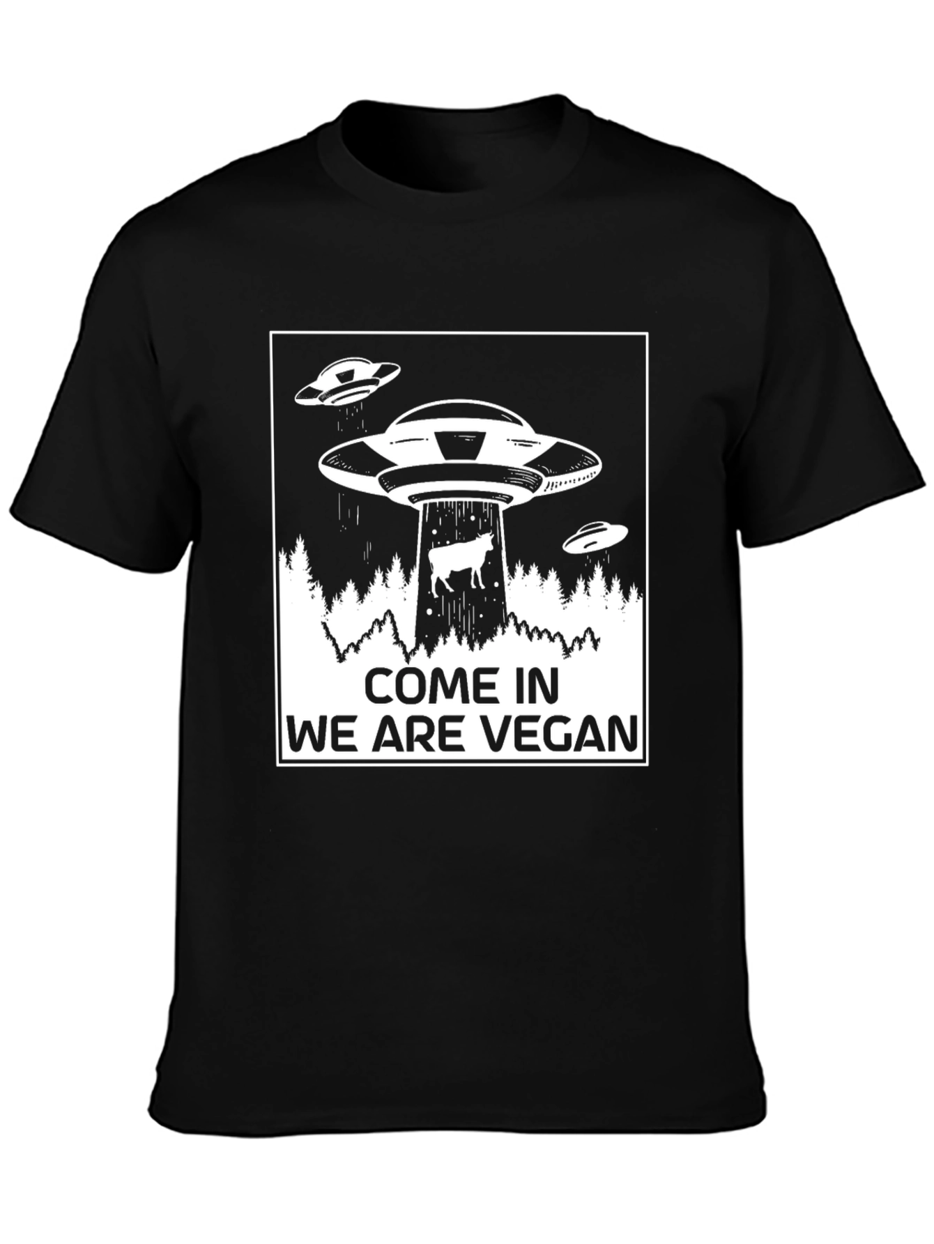 Vegan UFO T-Shirt - Abduction Tee
