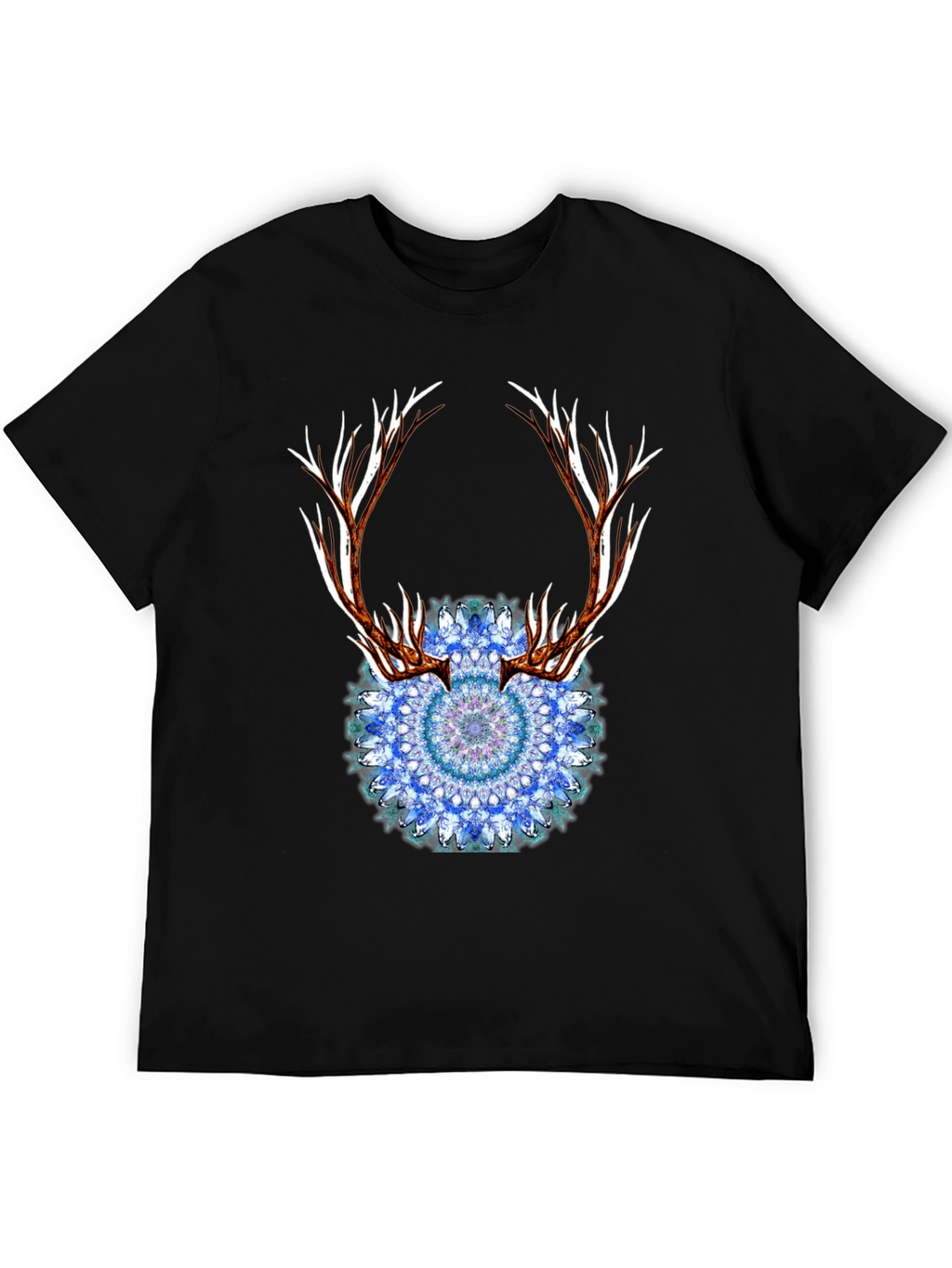 Antler Mandala Black T-Shirt