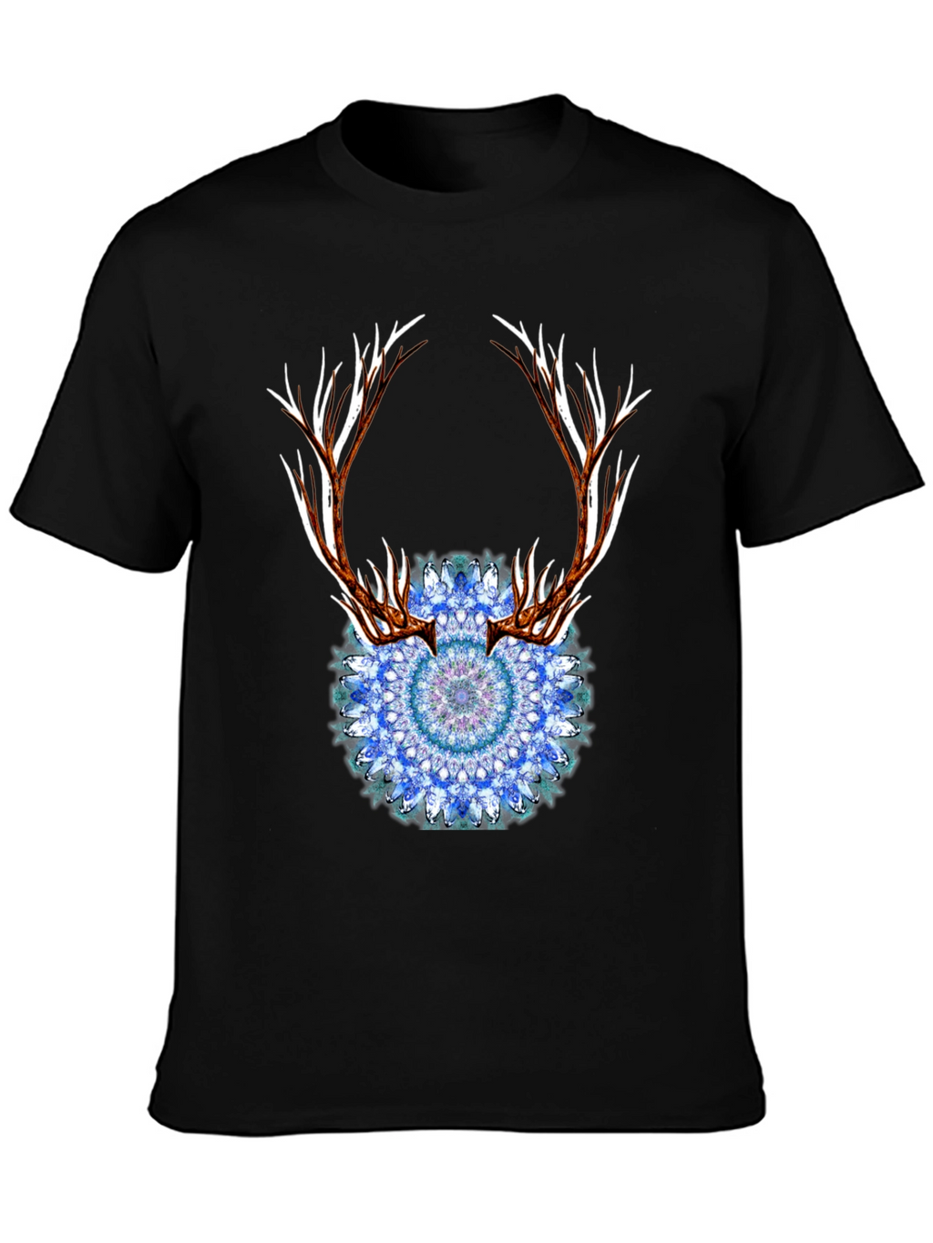 Antler Mandala Black T-Shirt