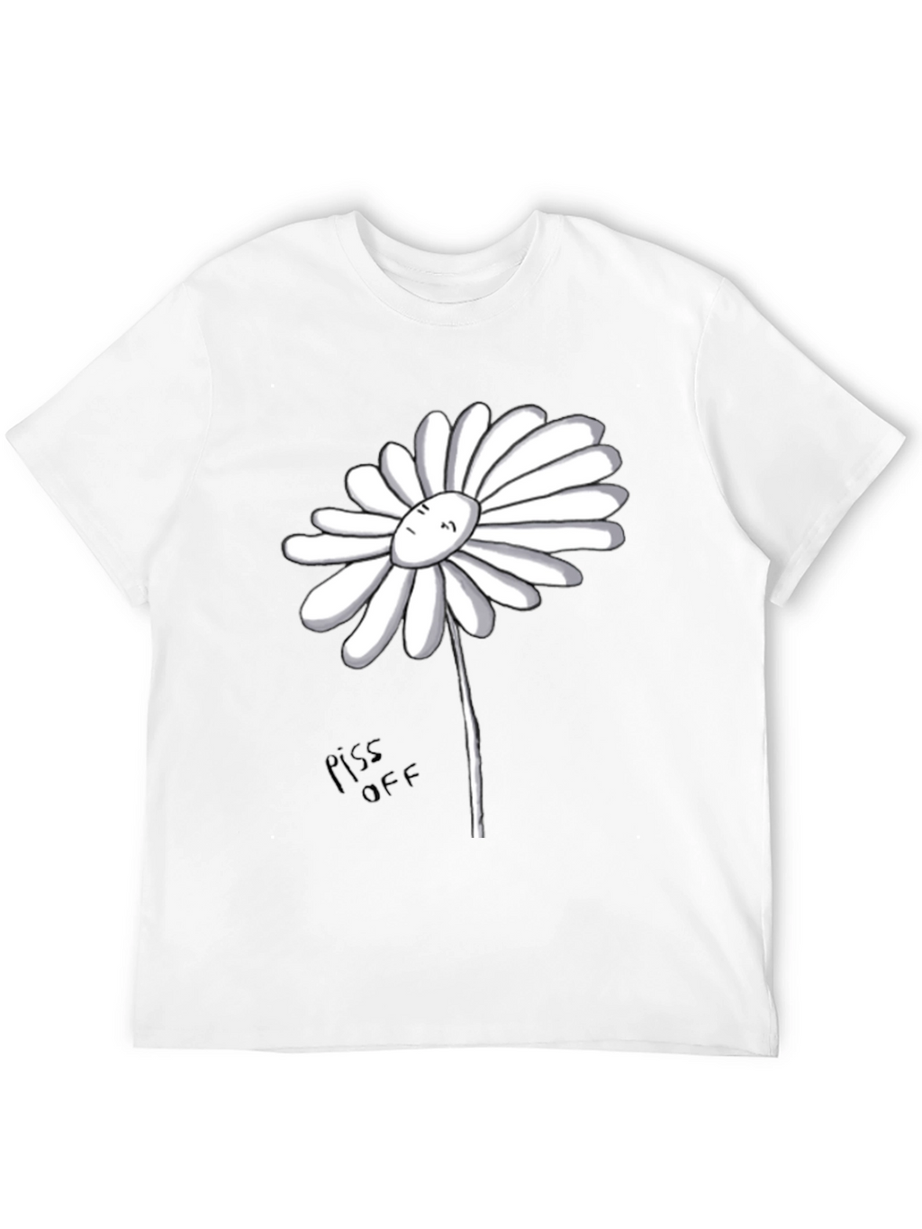 Daisy Graphic Tee - Black Cotton T-Shirt