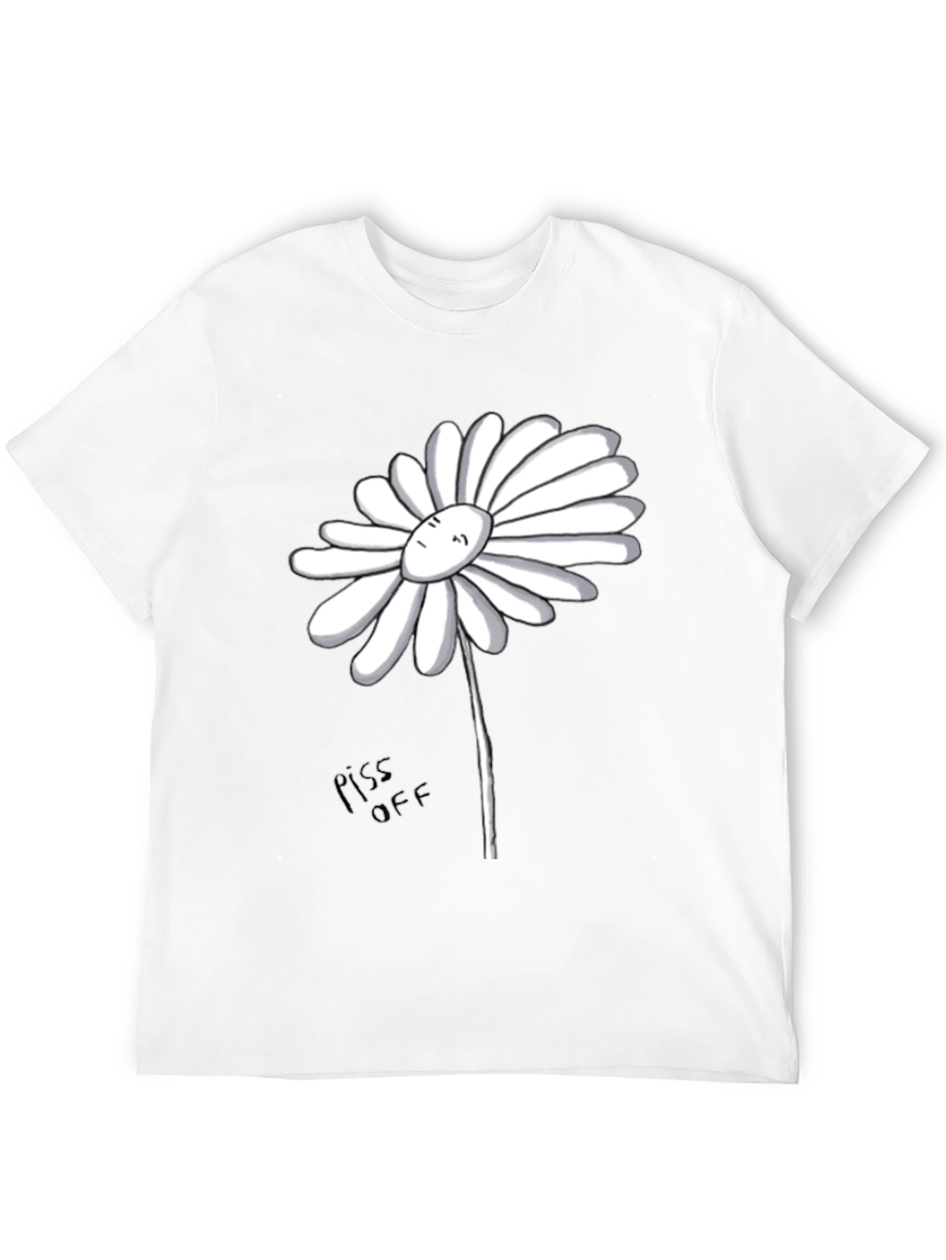 Daisy Graphic Tee - Black Cotton T-Shirt
