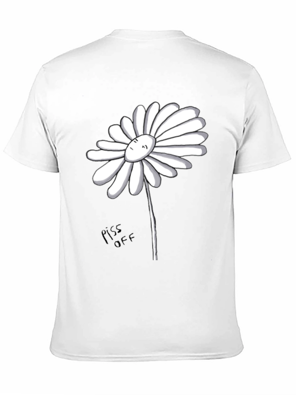 Daisy Graphic Tee - Black Cotton T-Shirt