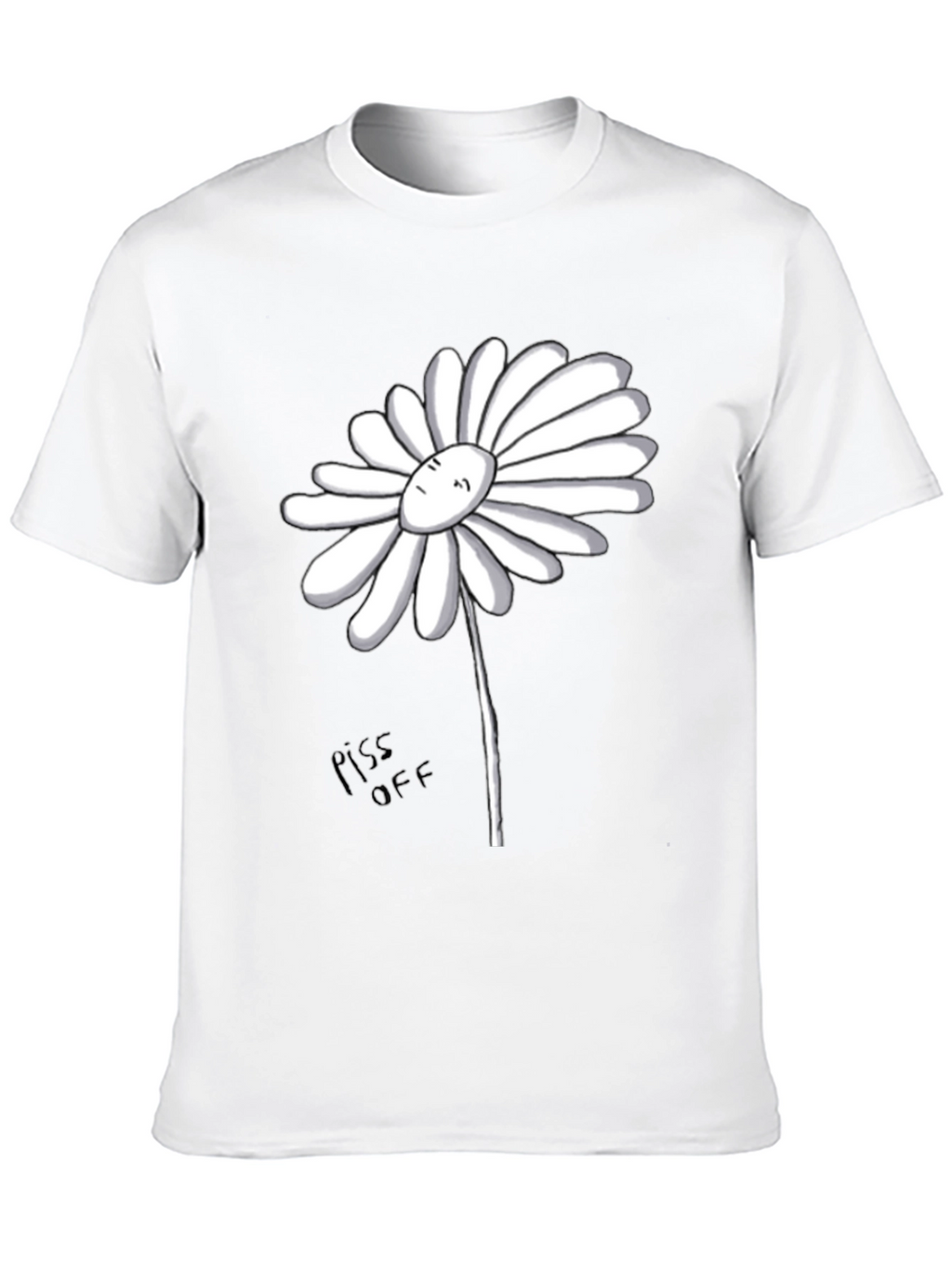Daisy Graphic Tee - Black Cotton T-Shirt