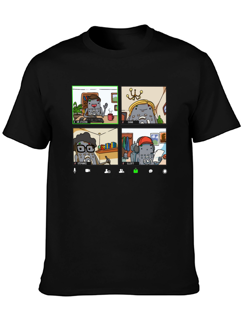 Zoom Meeting Character Graphic Tee