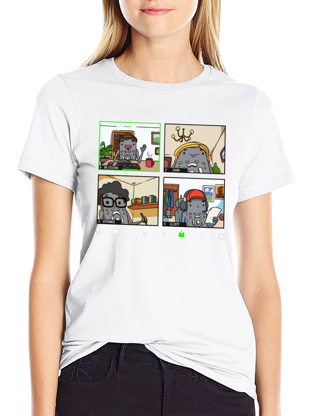Zoom Meeting Character Graphic Tee
