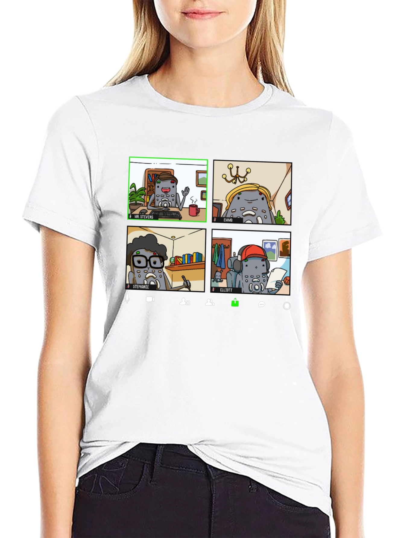 Zoom Meeting Character Graphic Tee